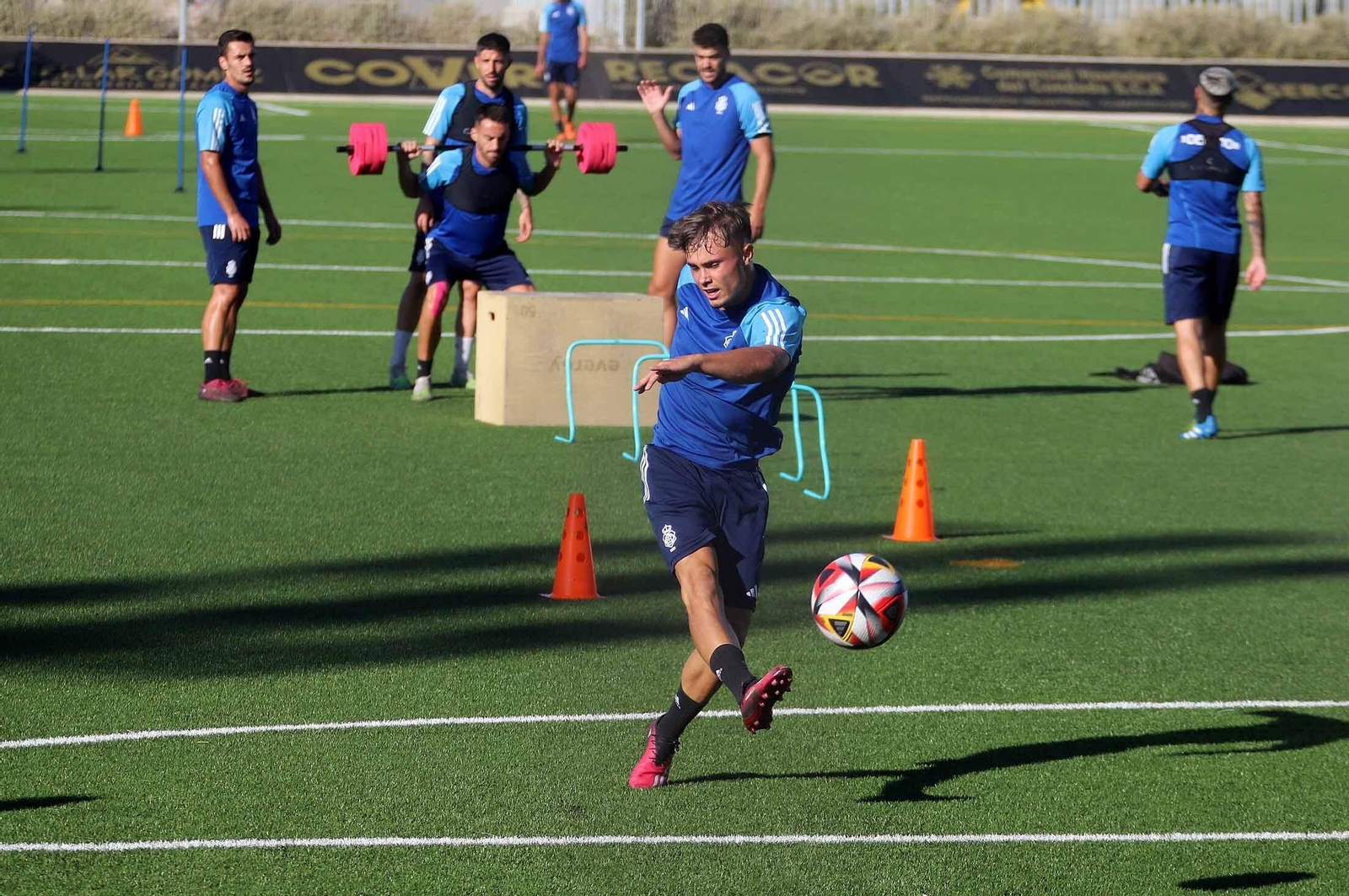Imágenes del entrenamiento del Recre