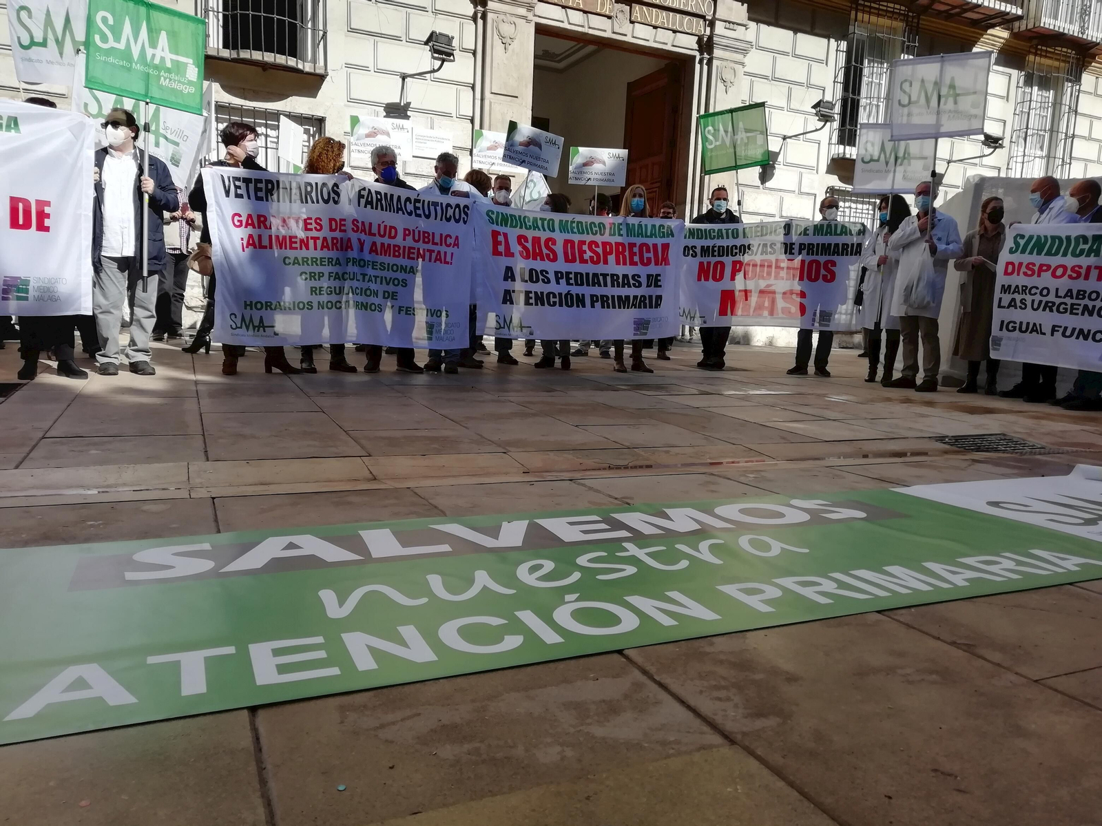 Una protesta del Sindicato  Médico por demandas para Atención Primaria.
