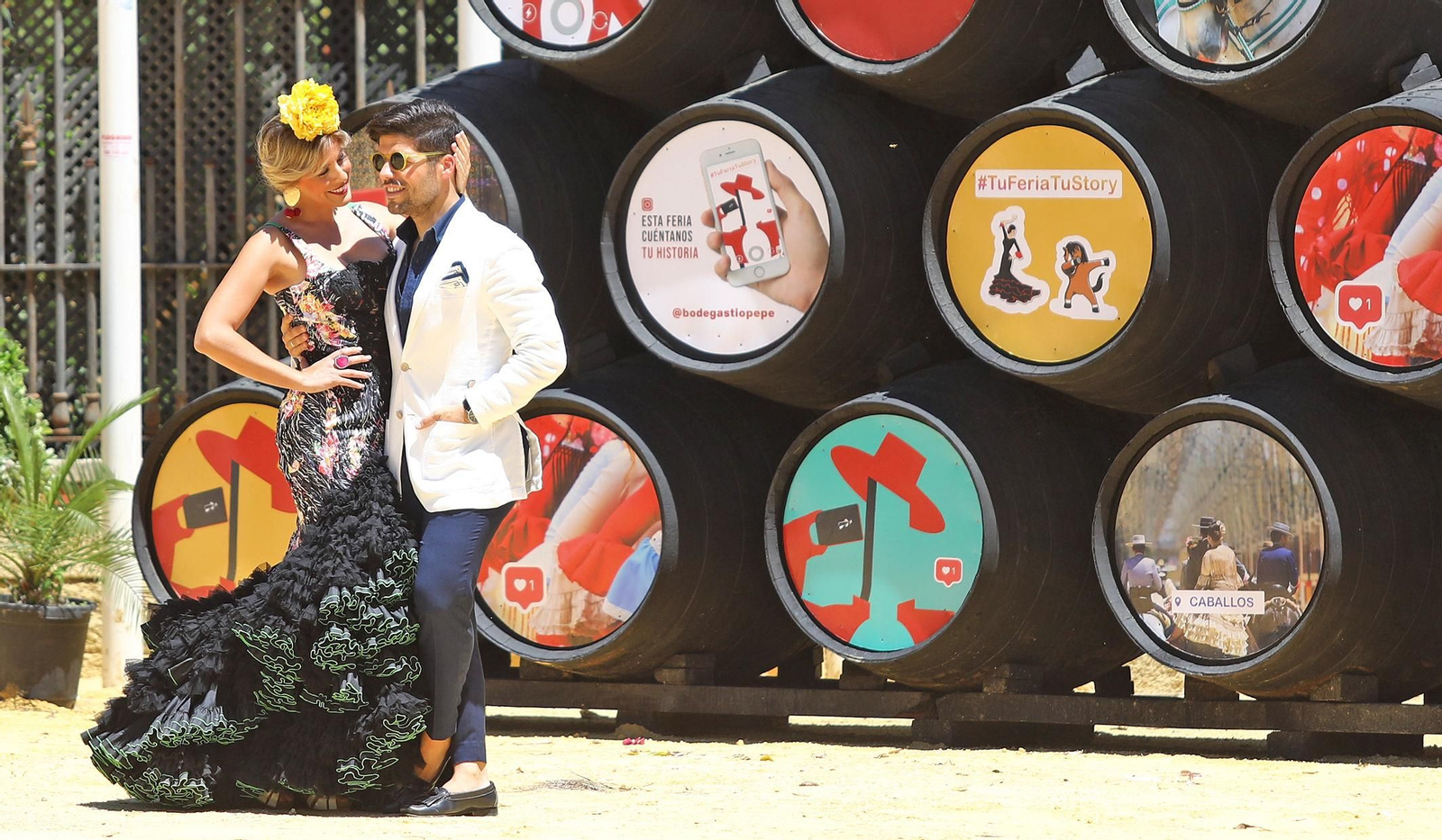 Imágenes del  alumbrado y ambiente en la Feria