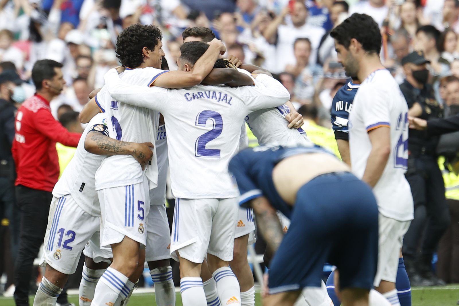 Victoria del Real Madrid y celebración del título de Liga