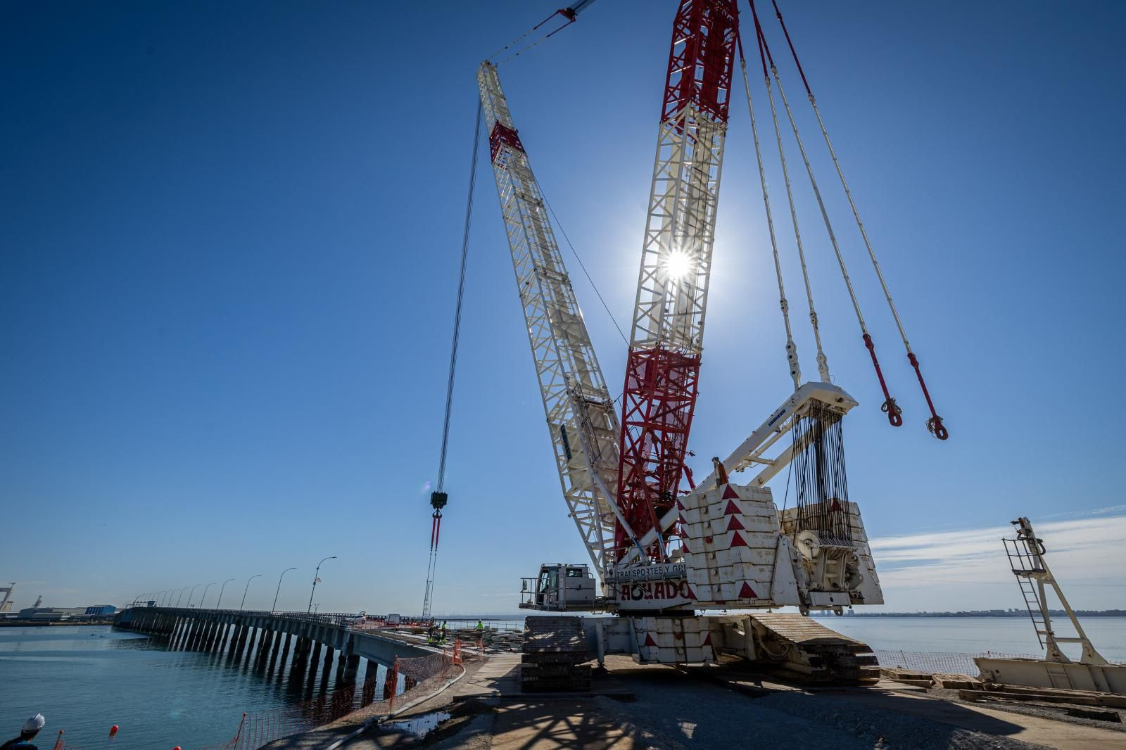Las obras del puente Carranza en Cádiz, en imágenes