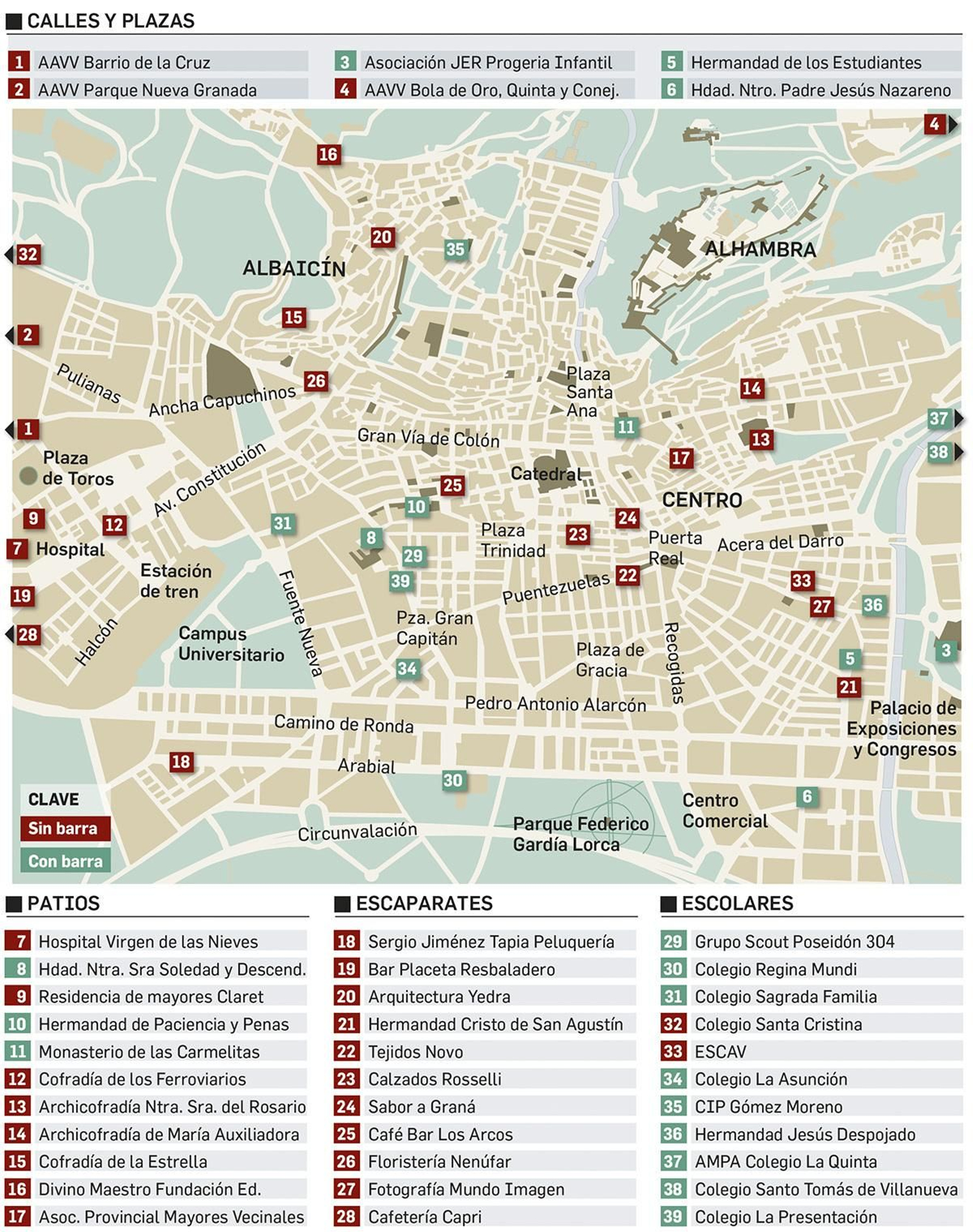 Mapa de las cruces de 2022