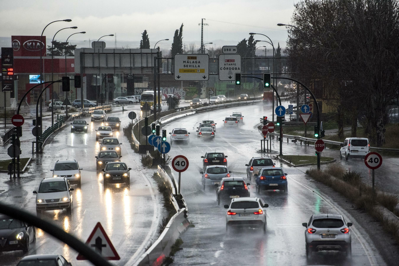 Todas las imágenes del paso del temporal por Granada