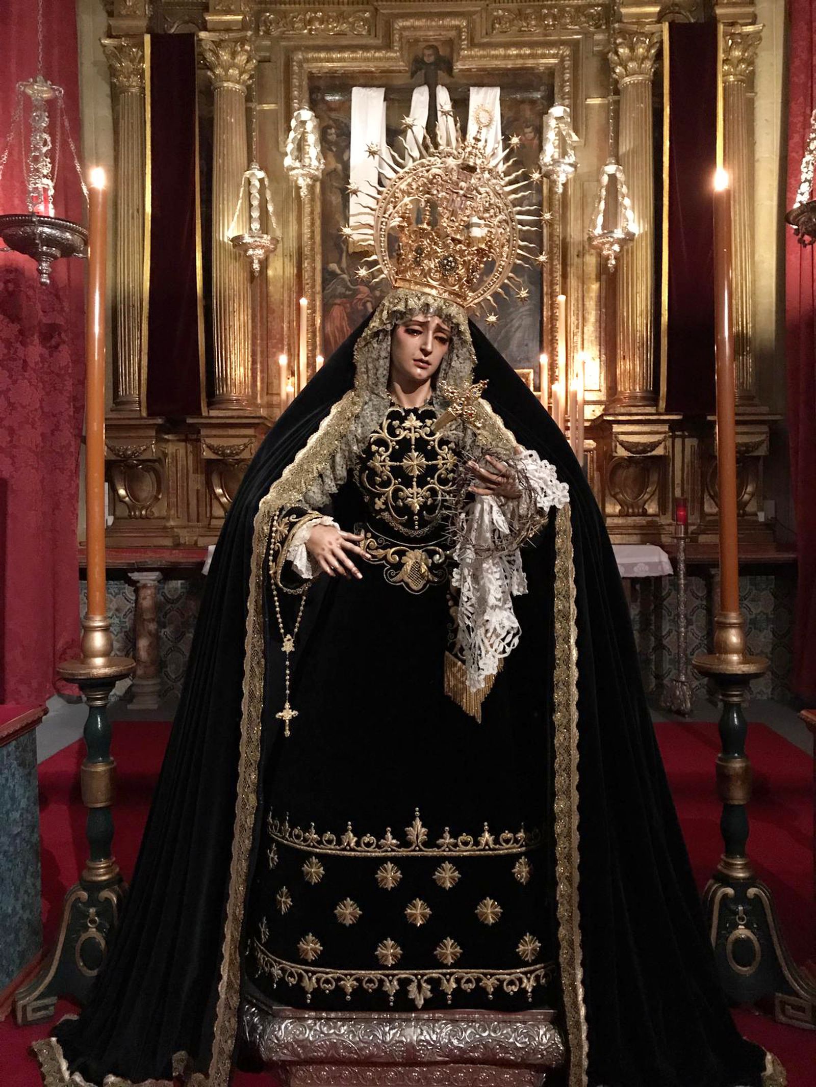 Detalle de la última Semana Santa de La Soledad en Santiago.