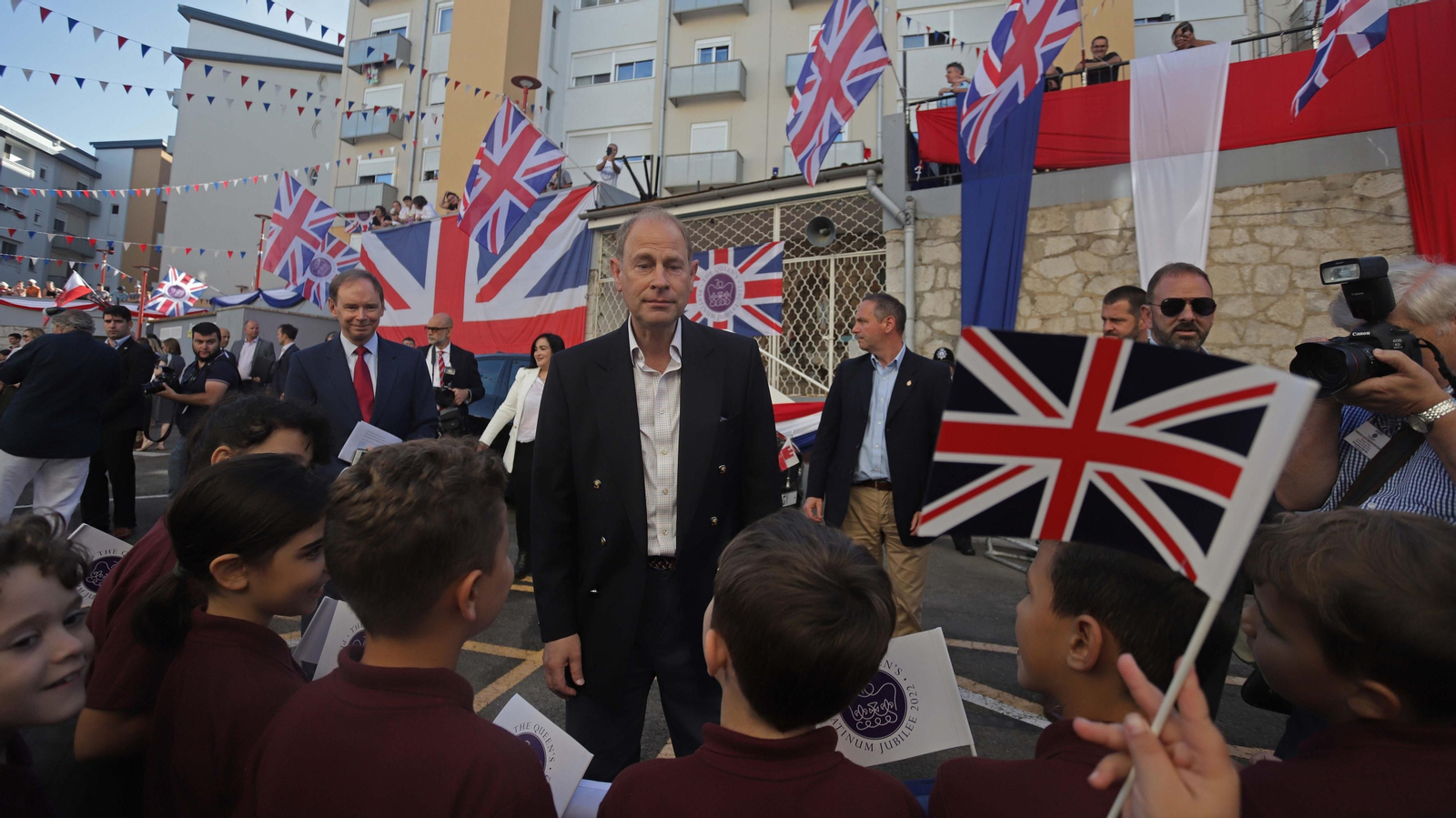 Fotos de la visita de los condes de Wessex a Morish Castle Estate en Gibraltar