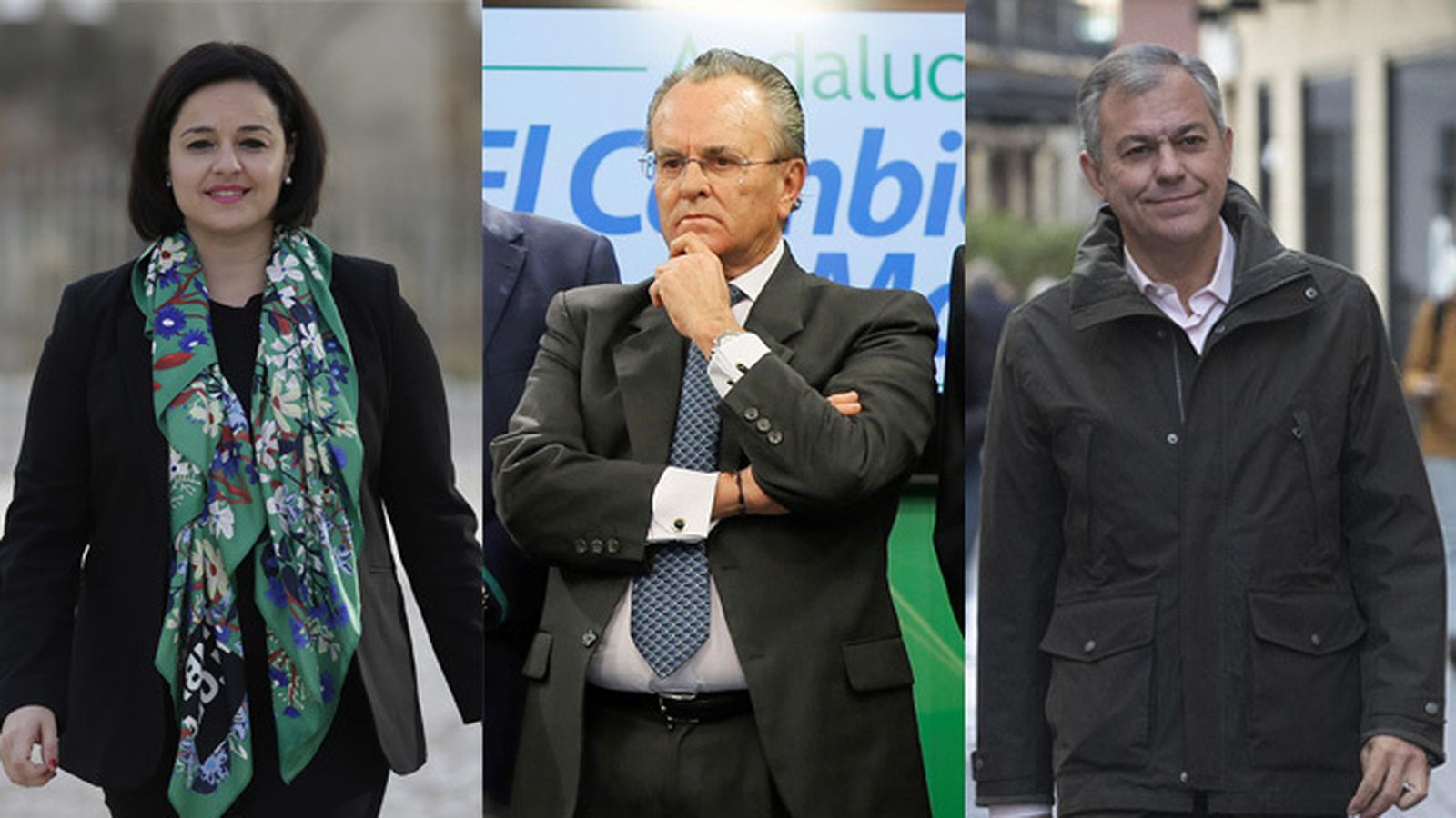 Virginia Pérez, Antonio Hernández Mancha y José Luis Sanz