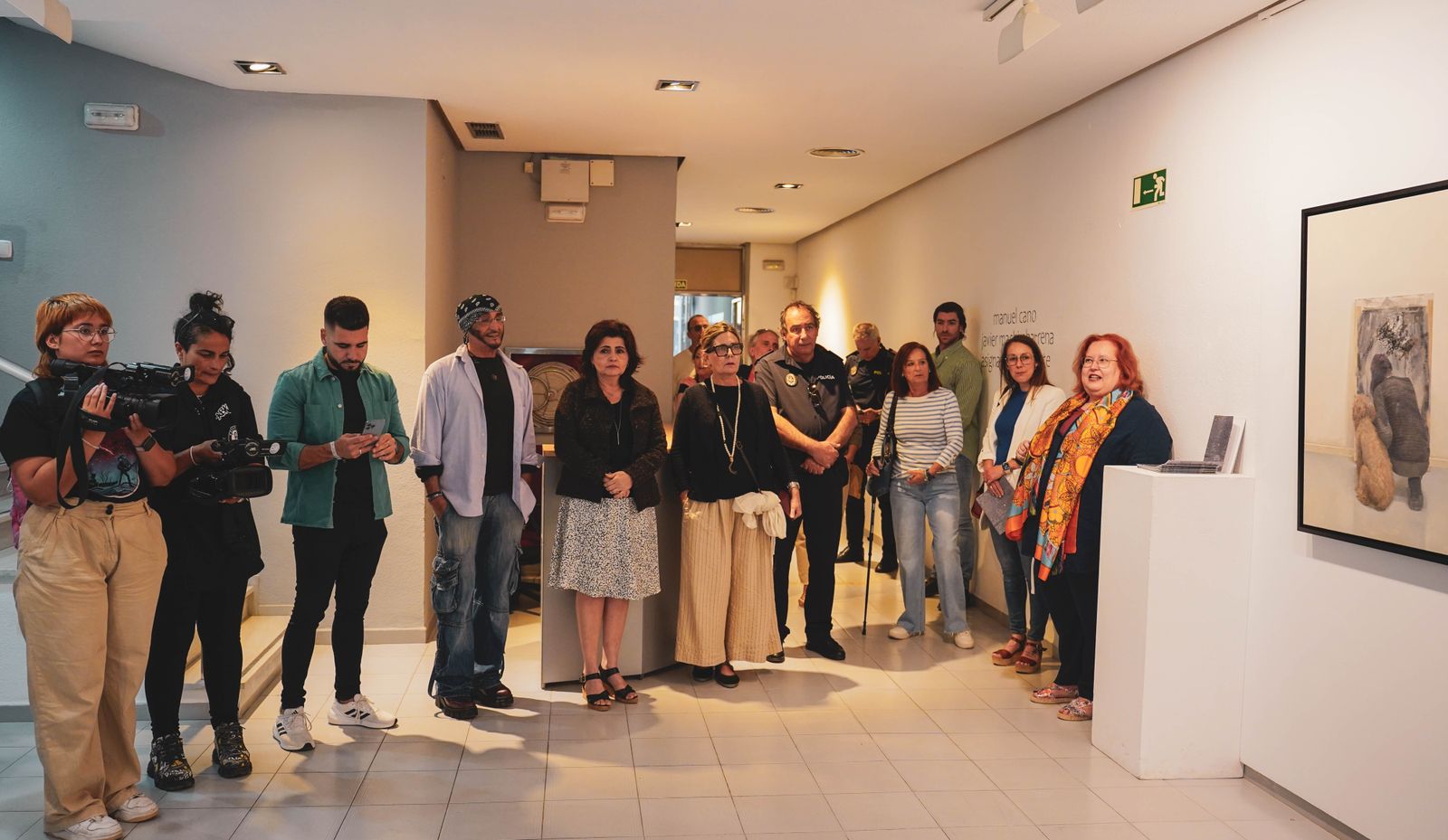 Inauguración de la exposición de Manuel Cano y Javier Machimbarrena en la sala Cajasur de Algeciras