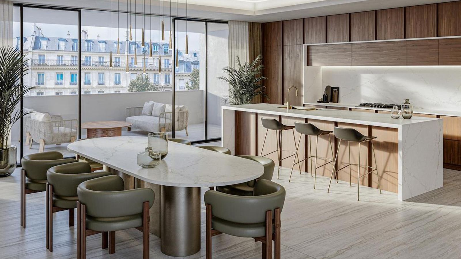 Silestone XM European Kitchen Le Chic Boheme Blanc Elysee.