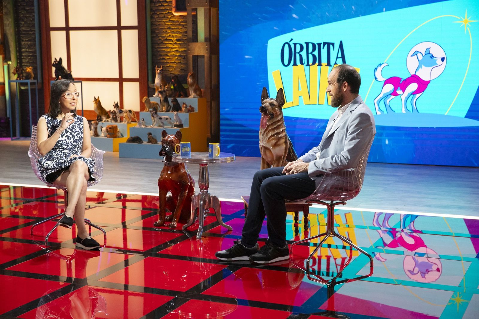 Eduardo Sáenz de Cabezón, conductor de 'Órbita Laika', en la entrega de esta noche