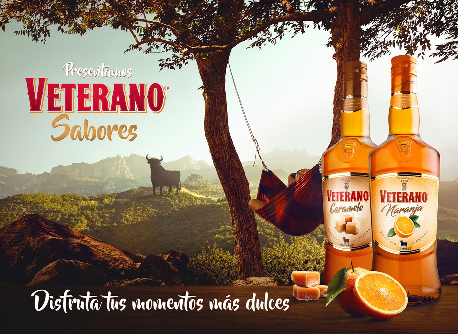 Botellas de los dos nuevos productos de la gama 'Veterano Sabores'.