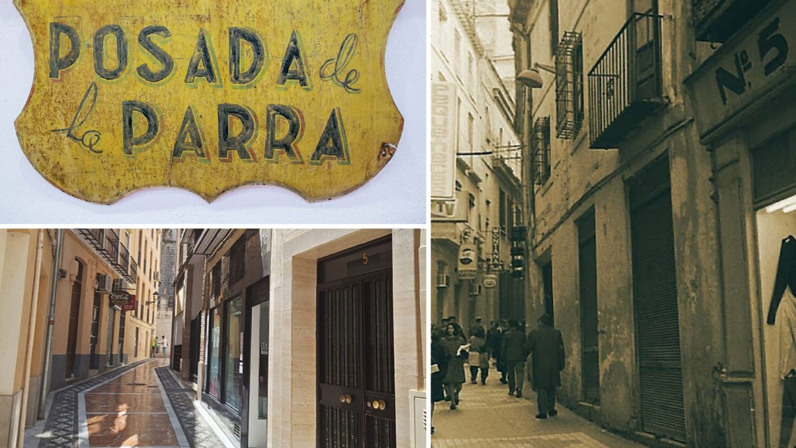 Cartel de la ya desaparecida Posada de la Parra, en la calle Cerón. Cortesía de Rótulos Chuléricos.