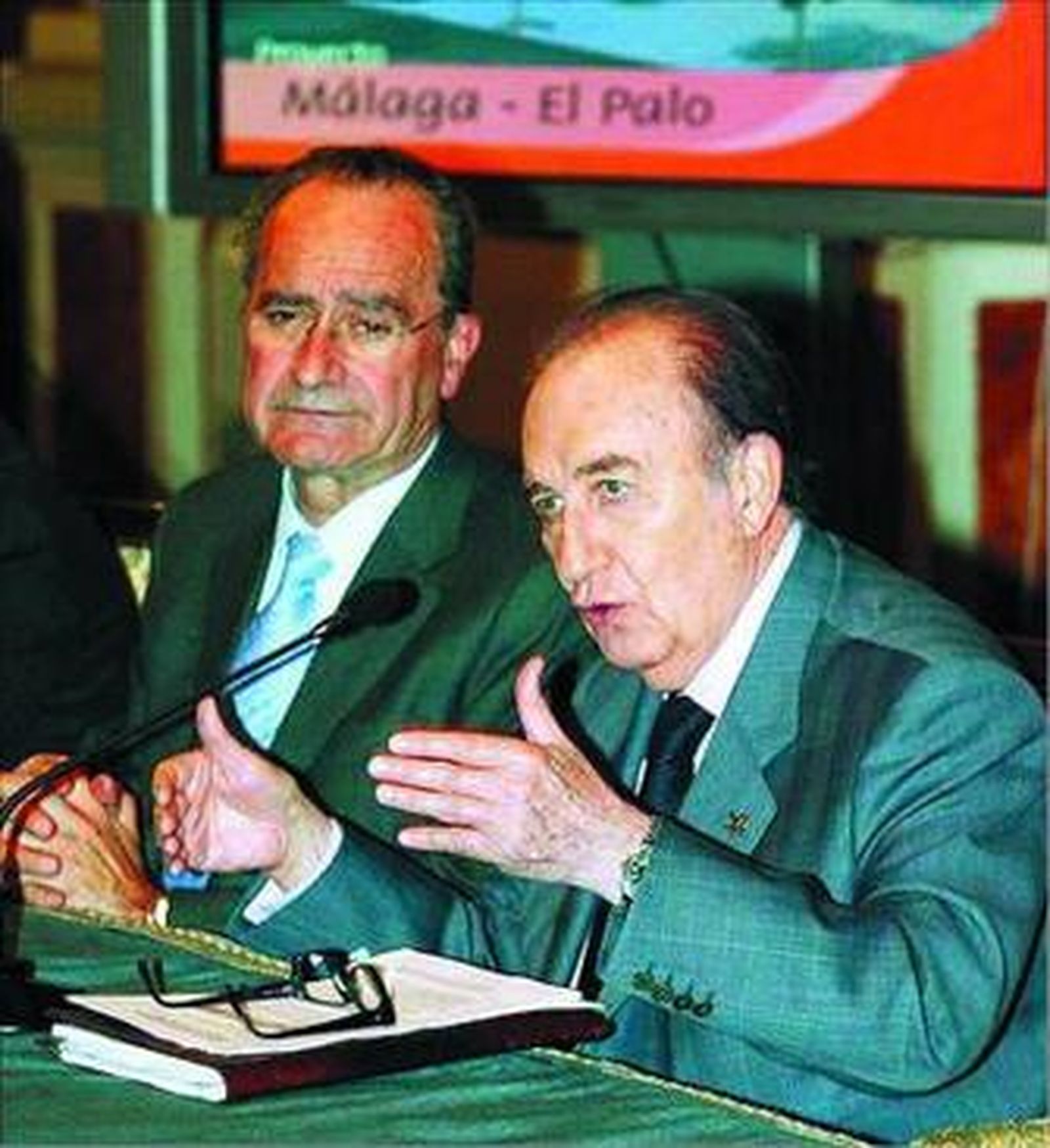 Portela y De la Torre, en una comparecencia en Málaga.