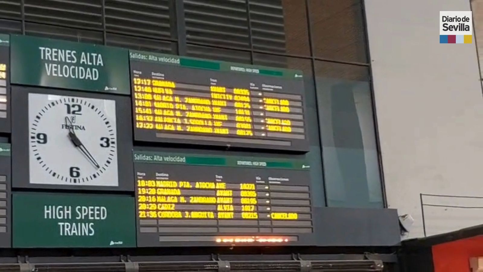 Así se encontraba la estación de Santa Justa este lunes 9