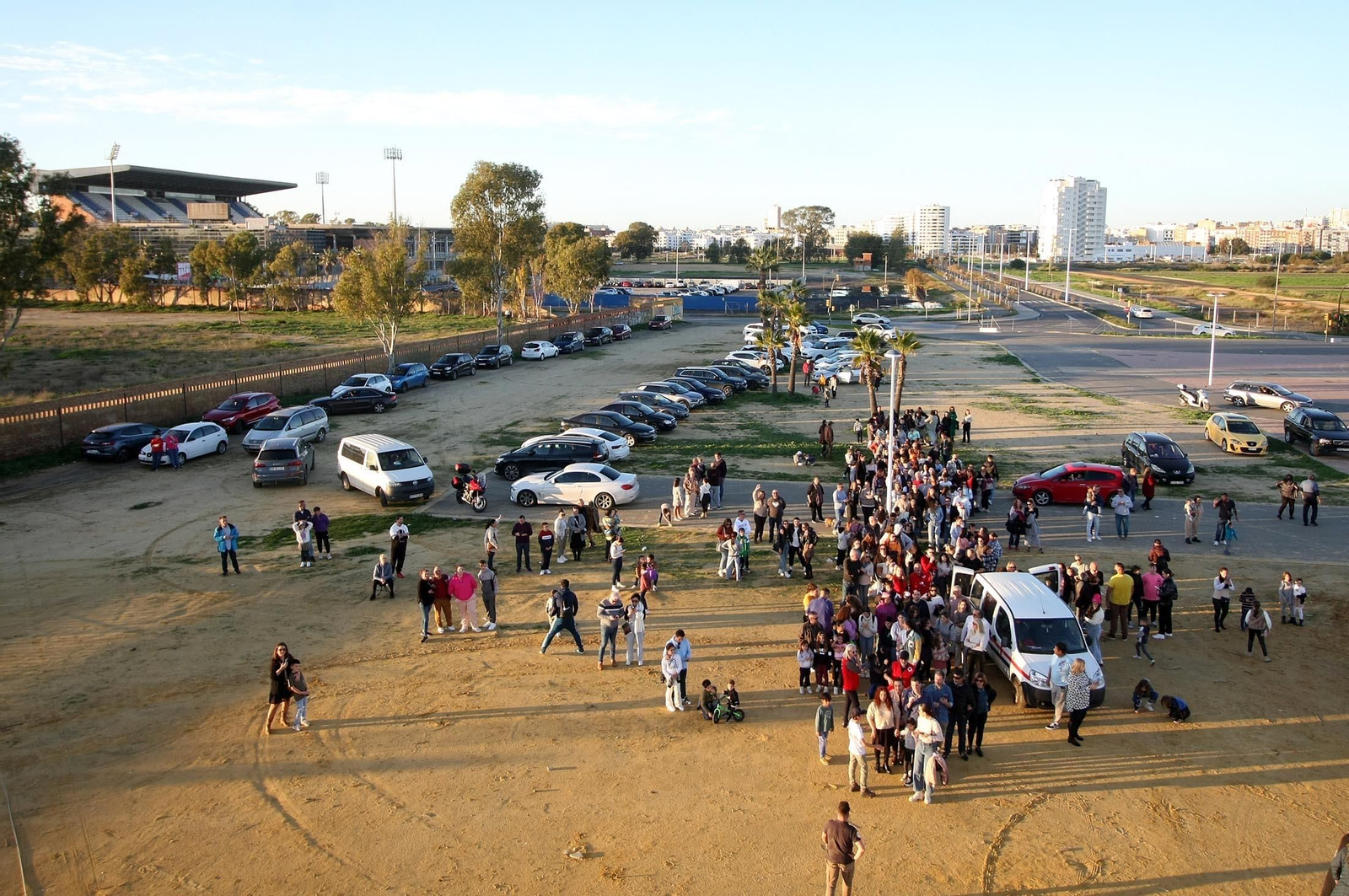 Imágenes del vuelo del globo aeroestático  en Huelva