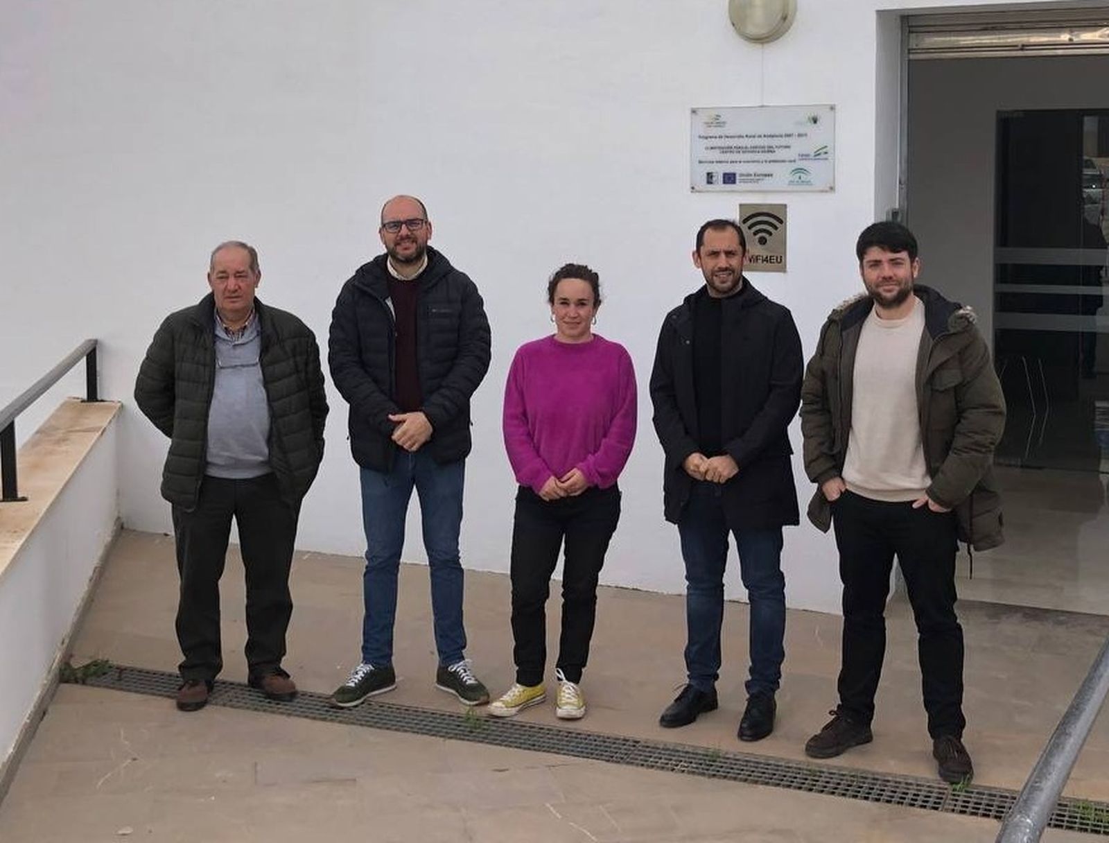 Dirigentes institucionales de Unidas Podemos e IU en Carcabuey.