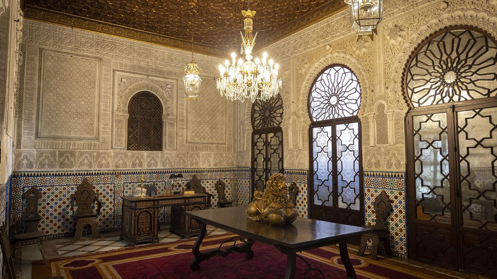 El salón neomudéjar donde se han grabado escenas de 'La Peste'.