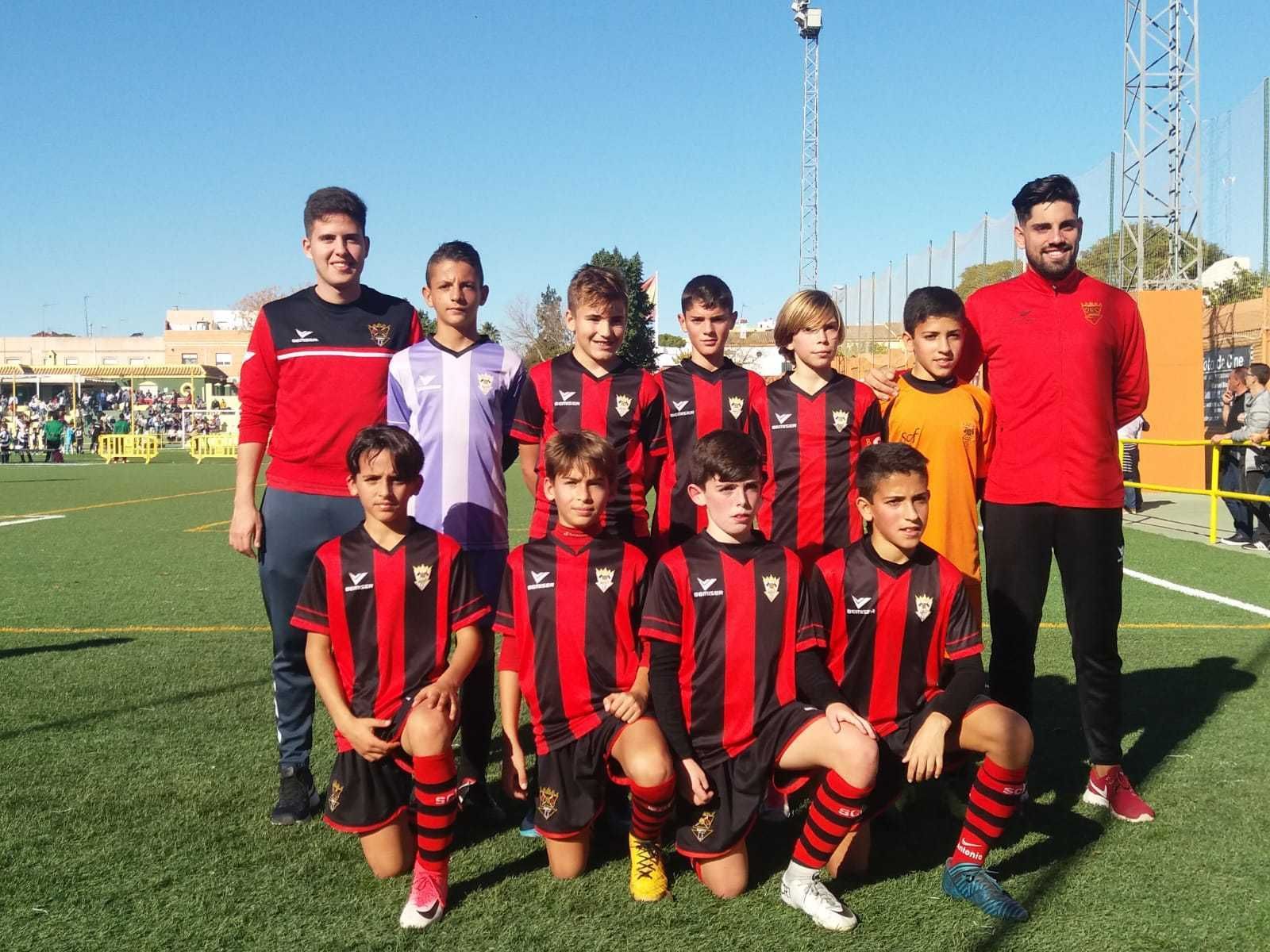 Formación del Séneca alevín que eliminó al San Fernando.