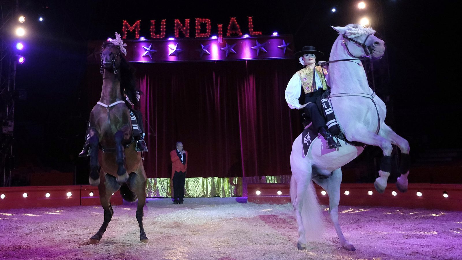 Un momento de la función en el Gran Circo Mundial.