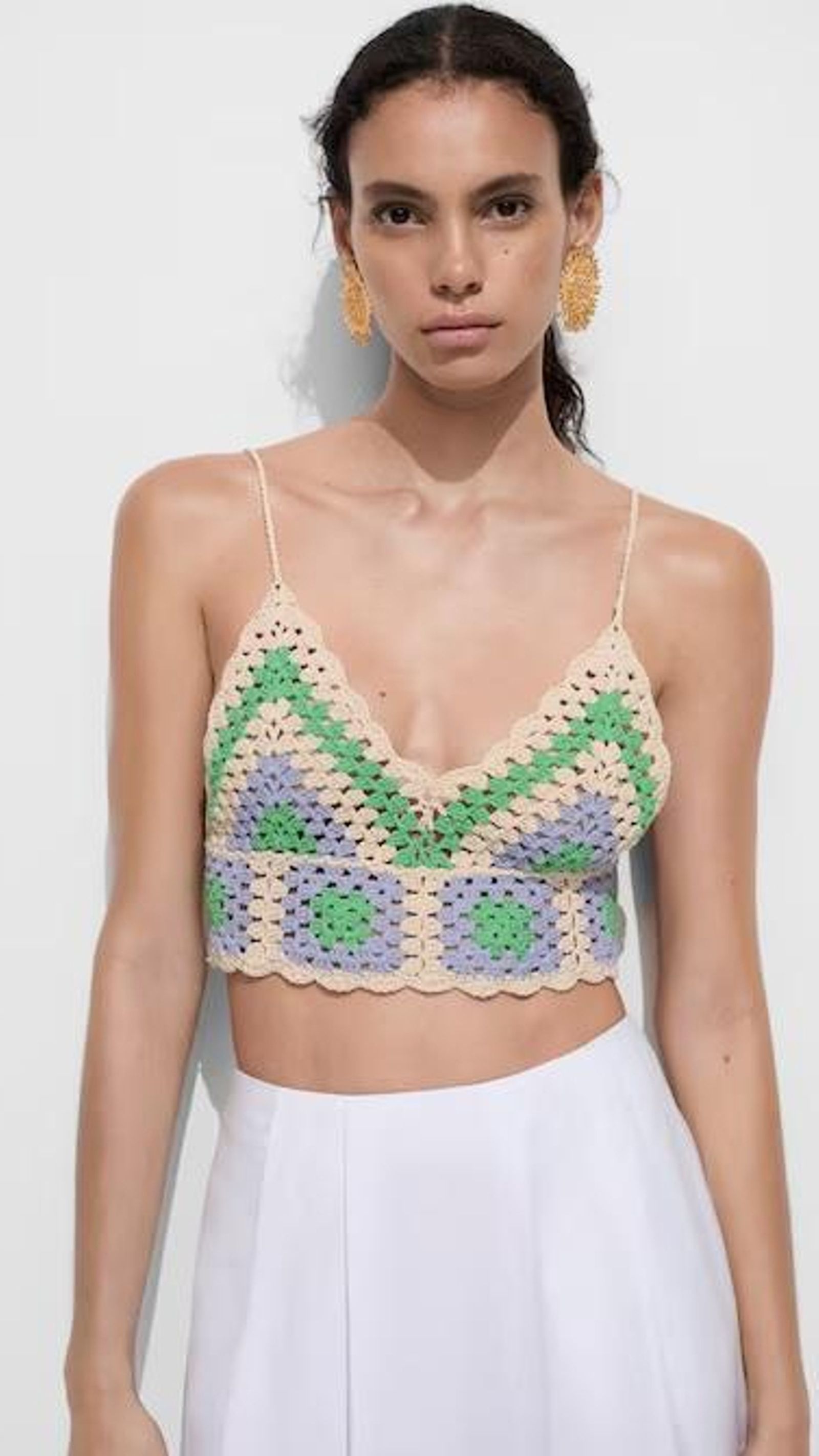 Top de crochet de Mango.