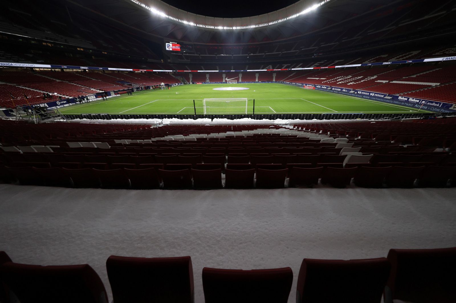 El estadio Wanda Metropolitano el pasado martes antes del Atlético-Sevilla.