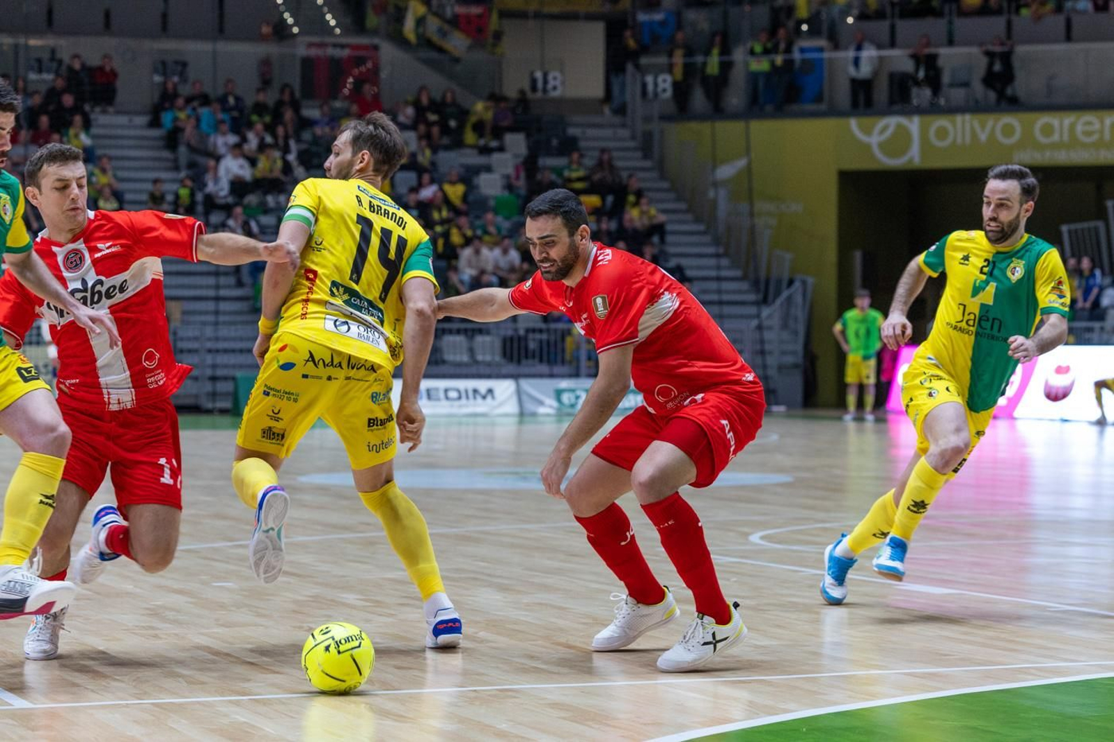 En imágenes: la afición y mejores jugadas del Jaén FS - Jimbee Cartagena