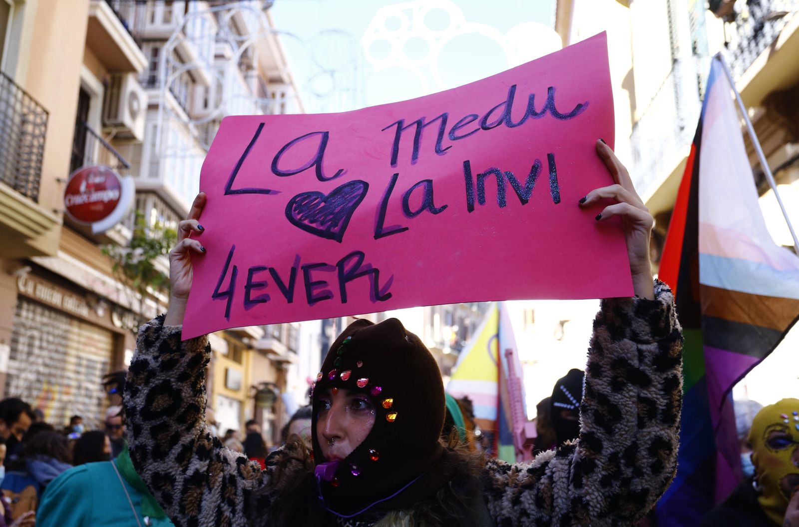 La manifestación de La Casa Invisible de Málaga, en fotos