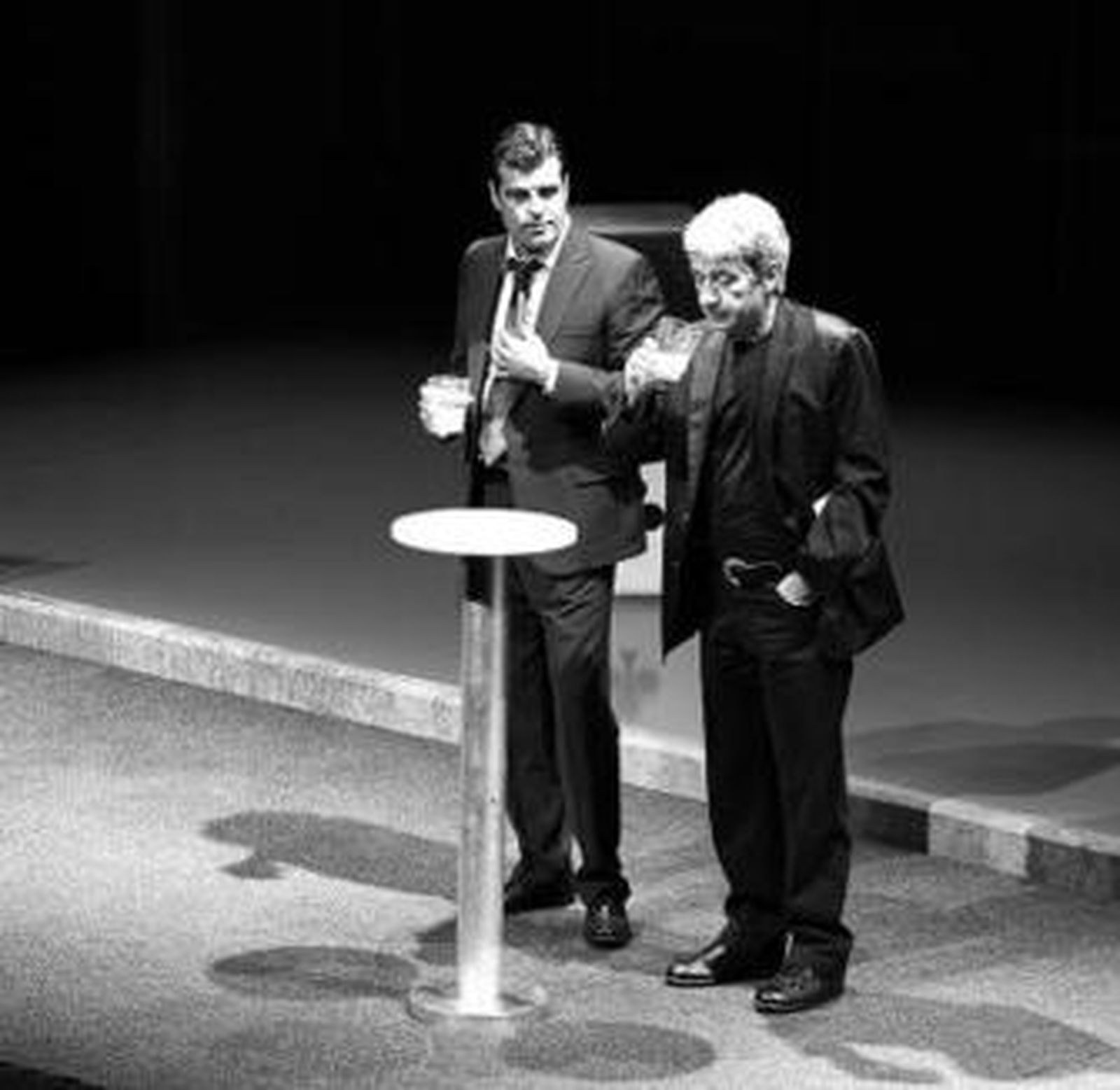 Andoni Ferreño y Oscar Ladoire, el sábado en Roquetas.