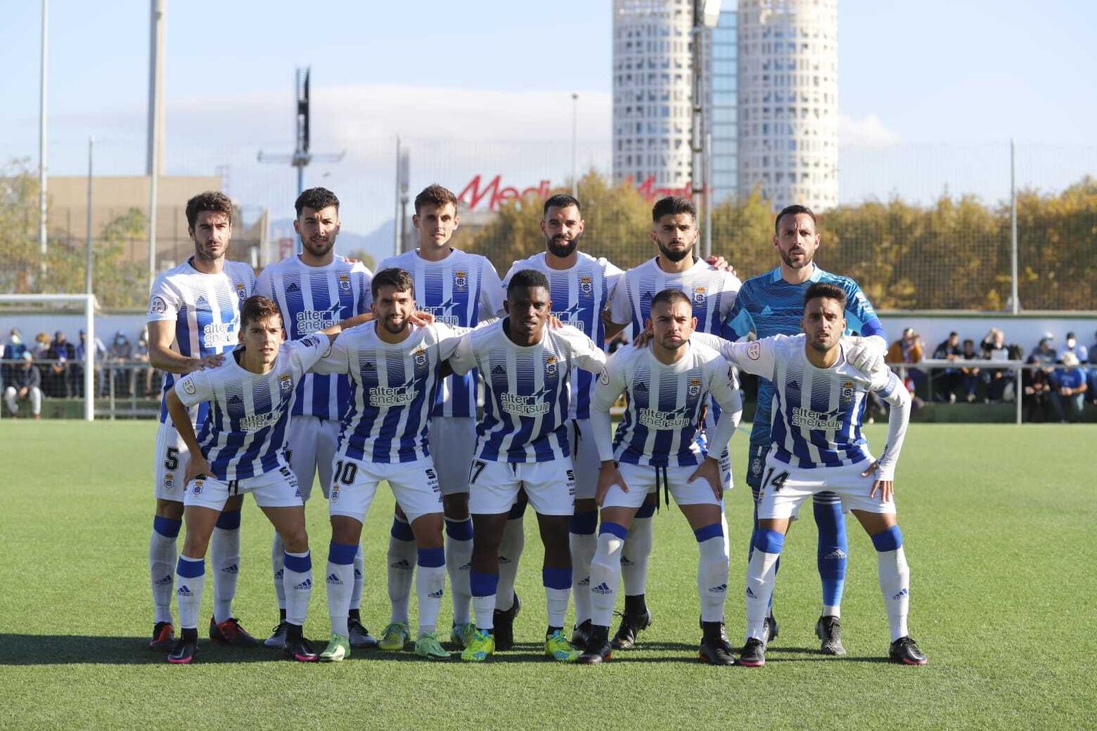 Once inicial con el que sale al terreno de juego el Recreativo en Los Cortijillos.