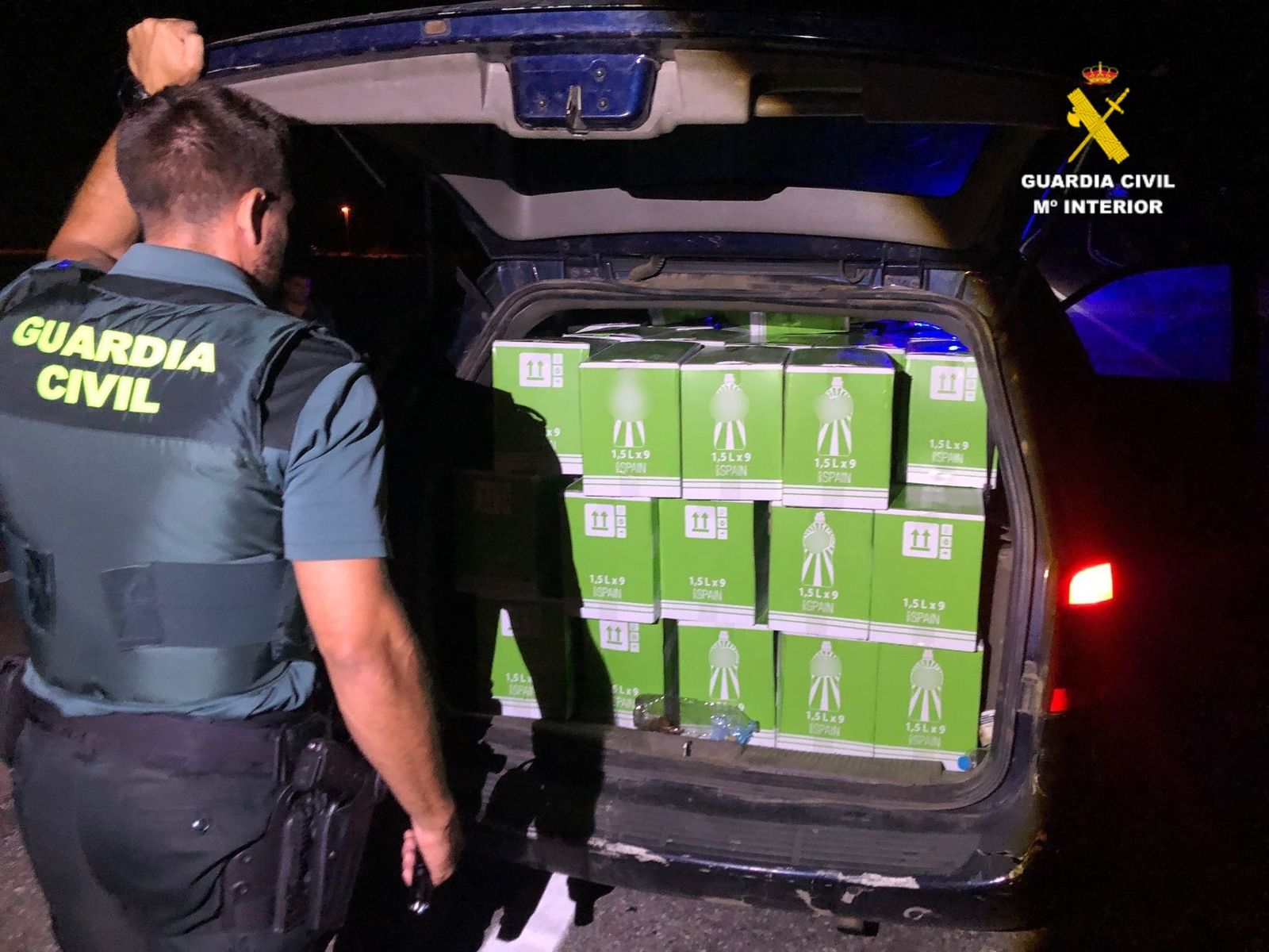 La mercancía recuperada por la Guardia Civil.