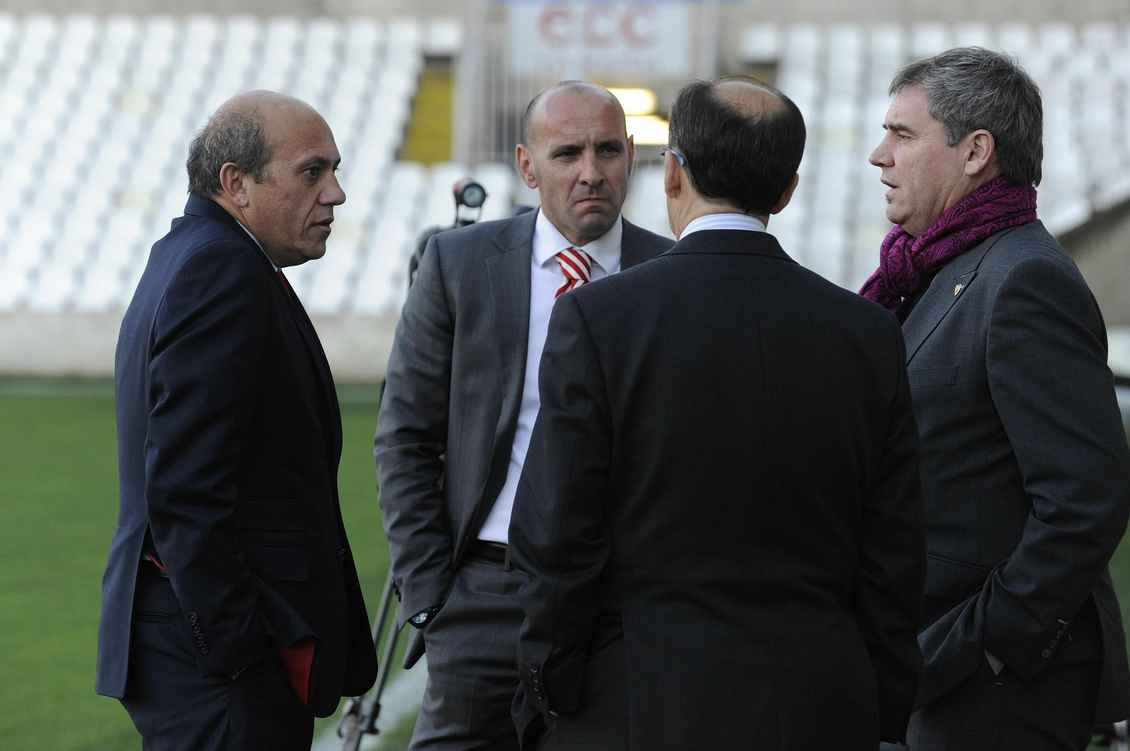 Del Nido, Monchi y Vizcaíno, juntos durante su etapa en el Sevilla FC.