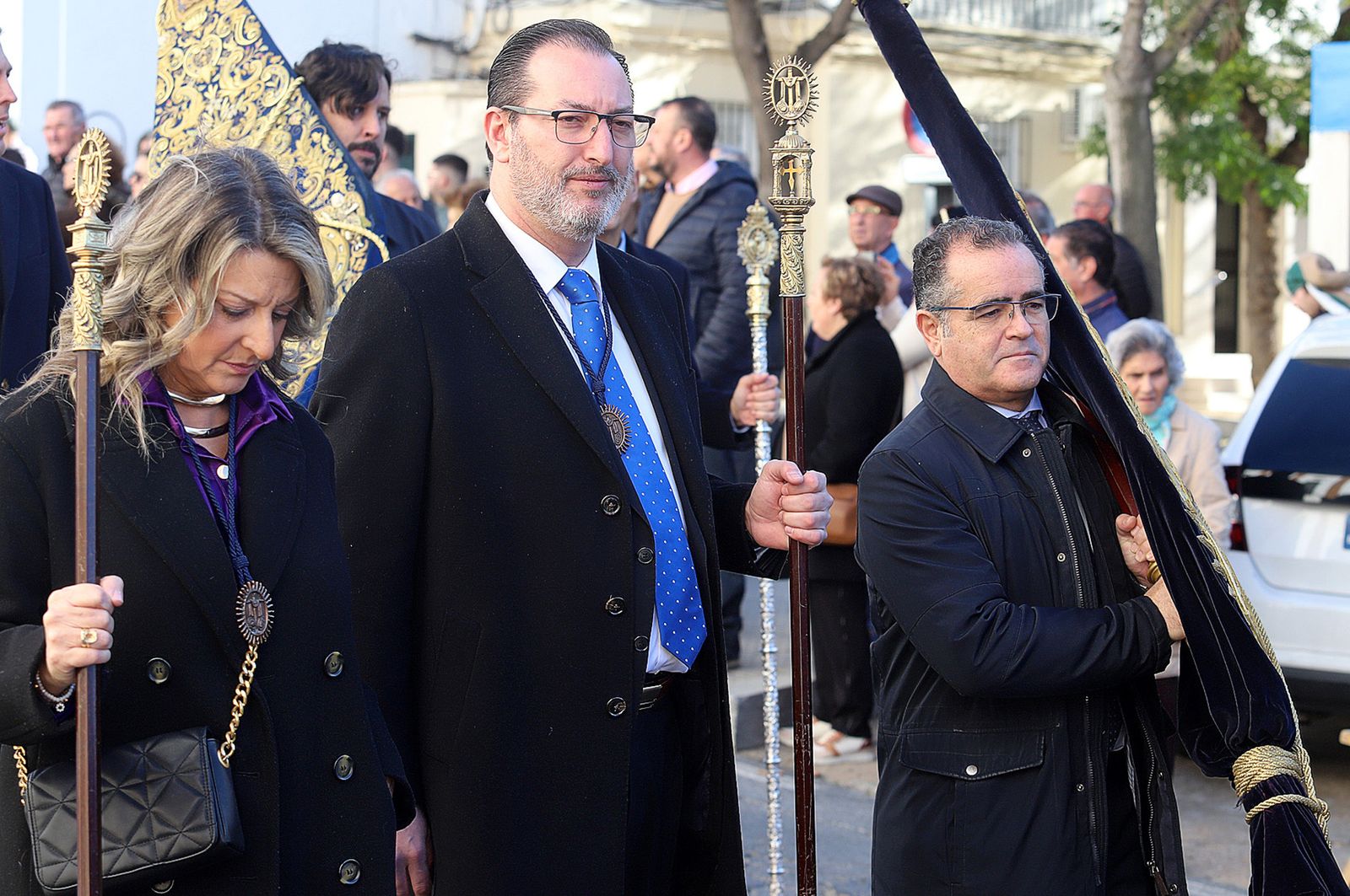 Imágenes del ambiente en la procesión de San Sebastián