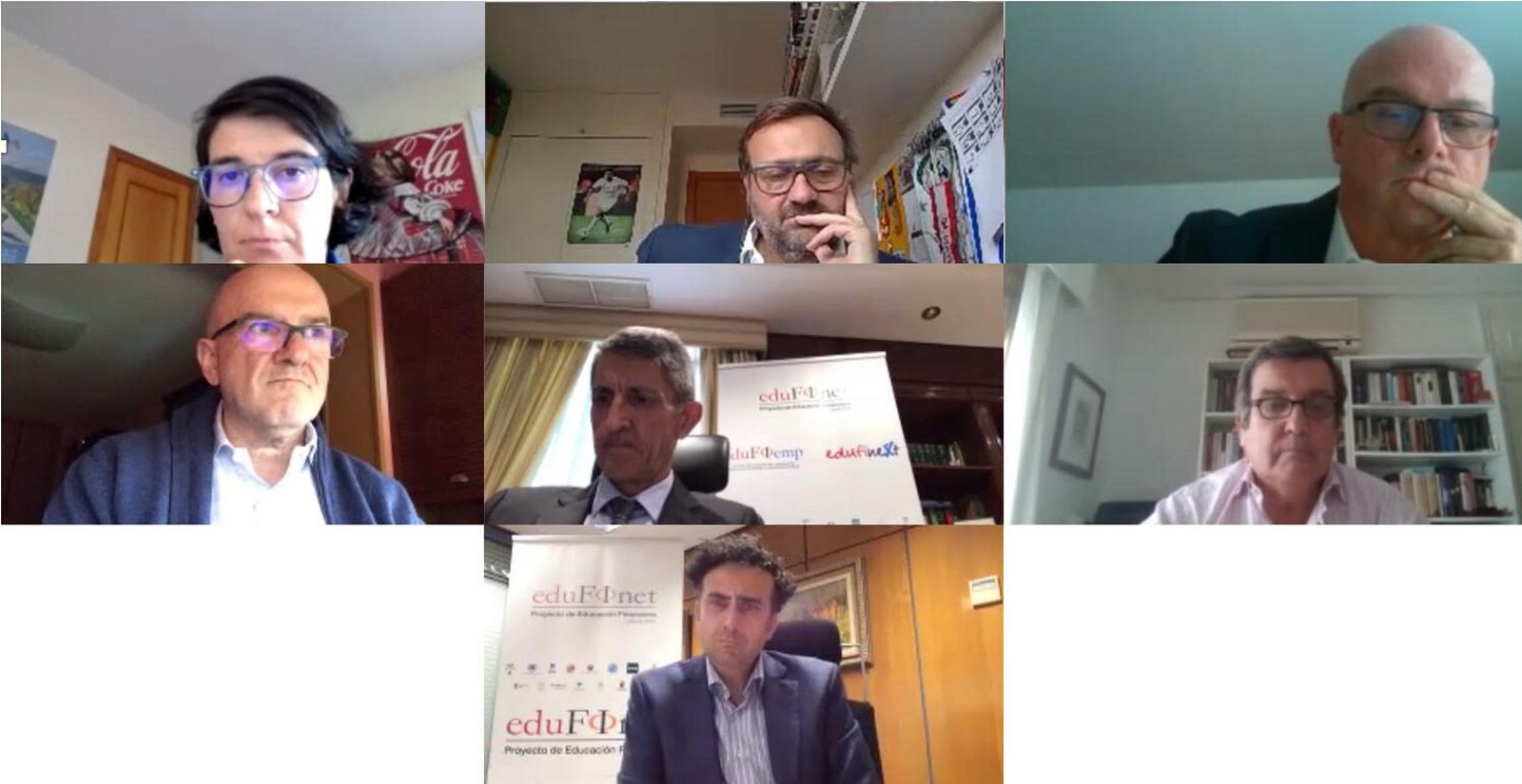 Uno de los encuentros online del Proyecto Edufinet.