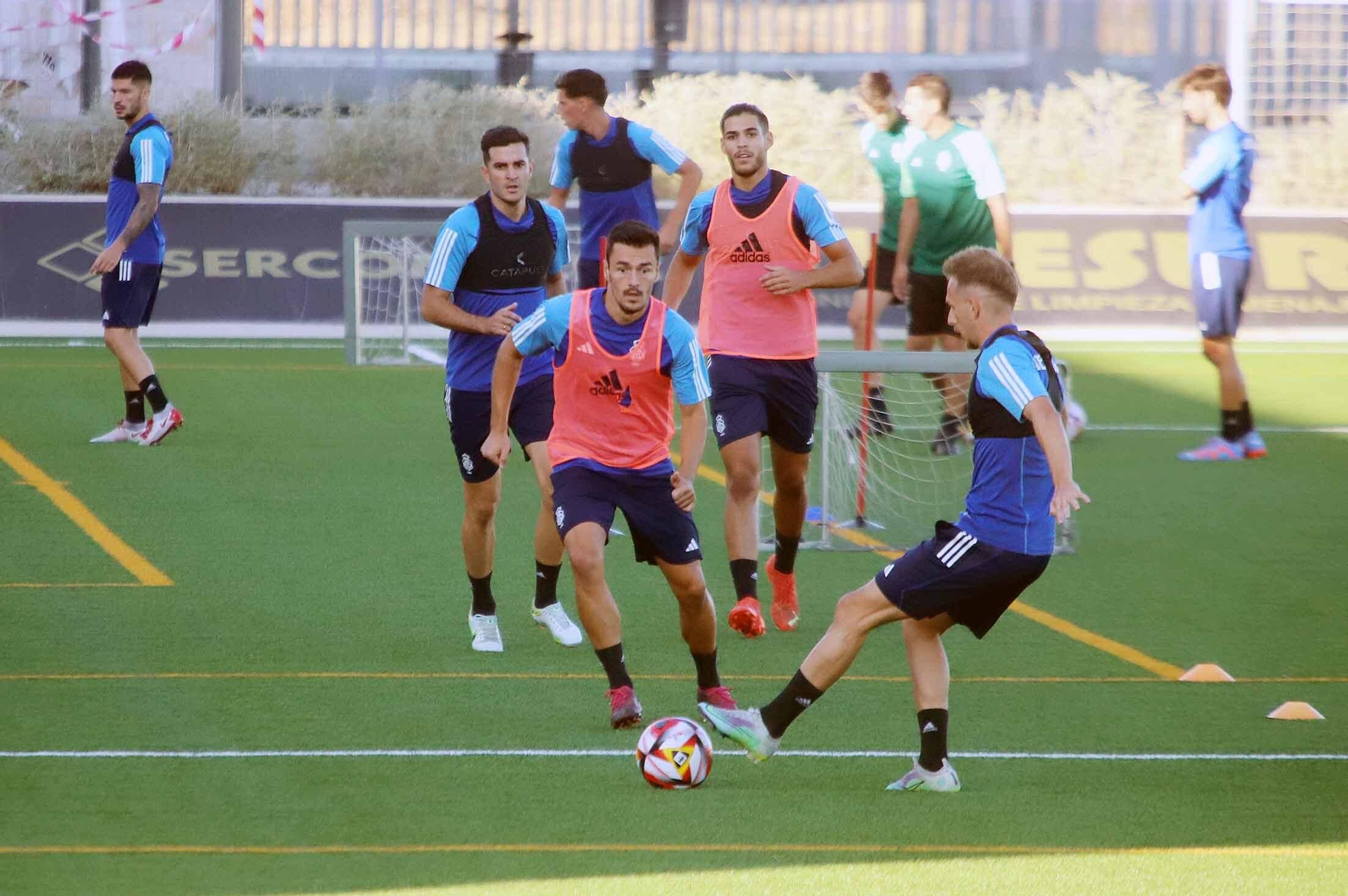 Imágenes del entrenamiento del Recre