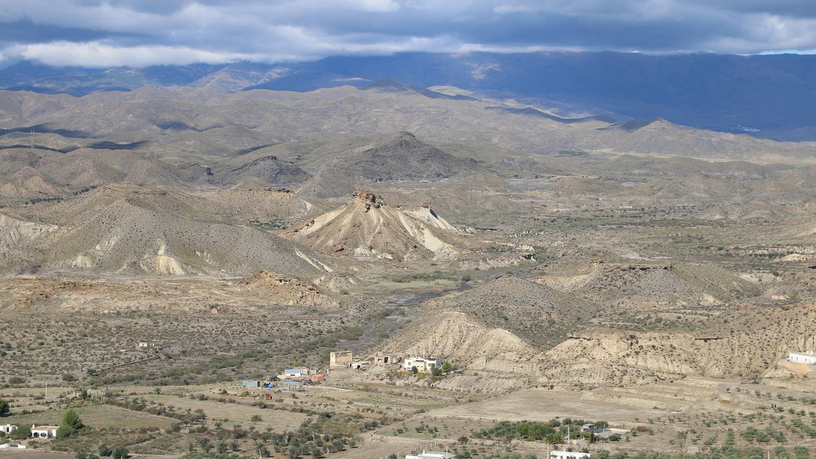 Vista panorámica del desierto de Tabernas.