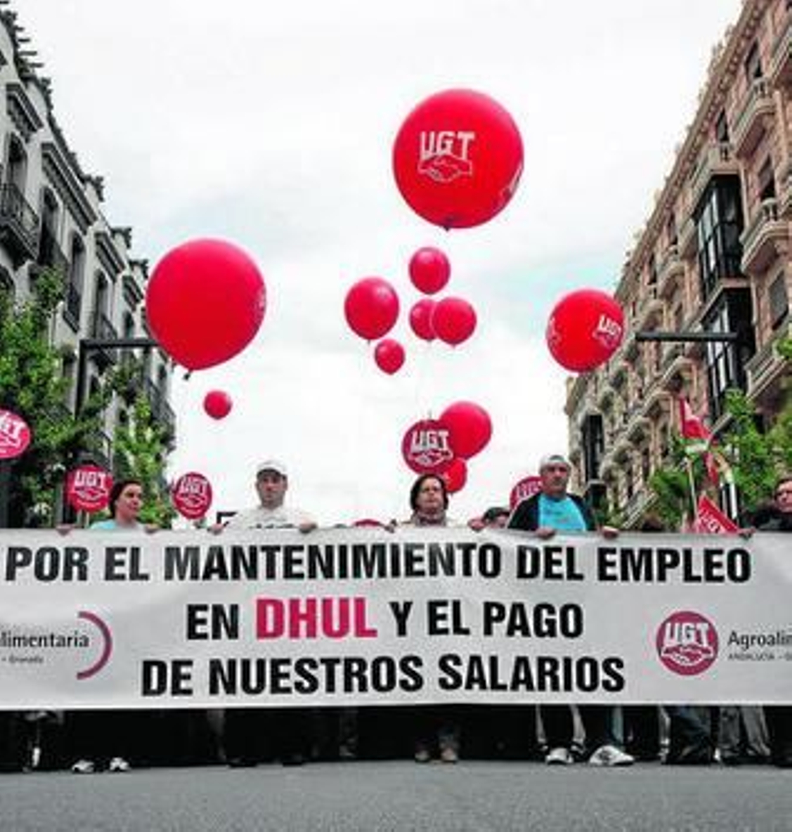 Los trabajadores de Dhul, el pasado 1 de Mayo.