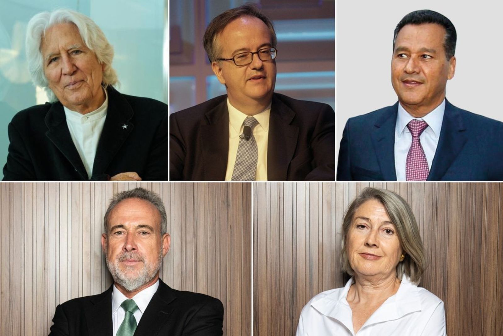 Miguel Fluxá, Simón Pedro Barceló, Eustasio López, Luis y Carmen Riu Güell.