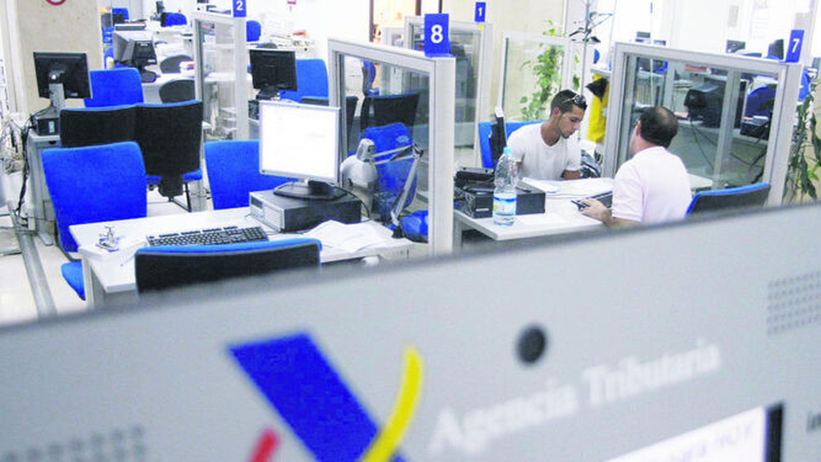 Una oficina presencial de Hacienda.