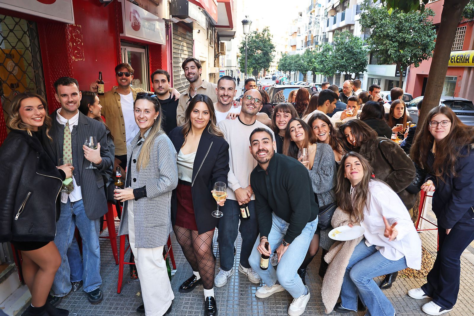 Imágenes de la fiesta del 24 de diciembre en las calle de Huelva