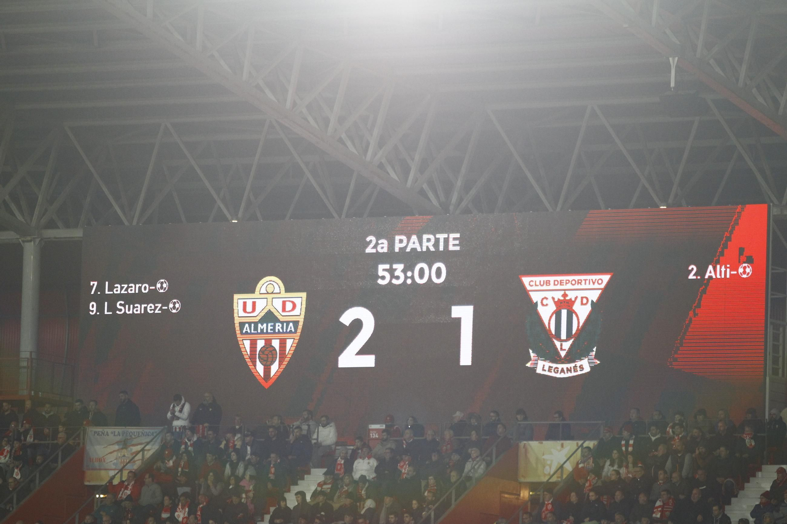 El partido U.D. Almería-C.D. Leganés de Copa del Rey, en imágenes