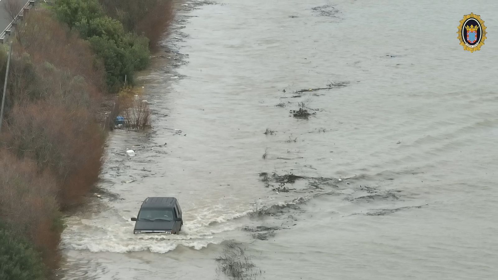 Así se ve desde el aire las graves inundaciones en la zona rural de Jerez