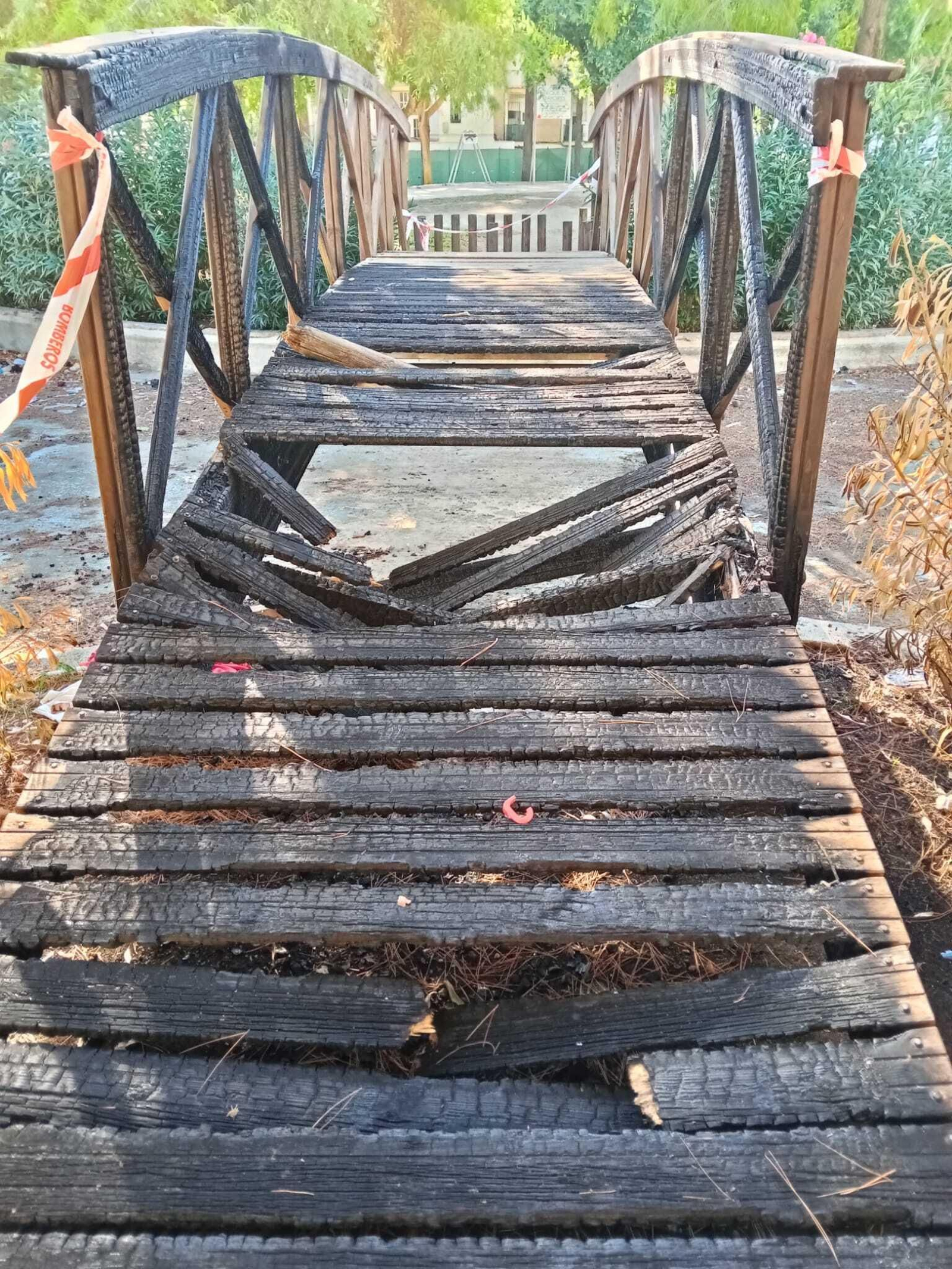 Vandalismo en el parque de La Plata en Jerez