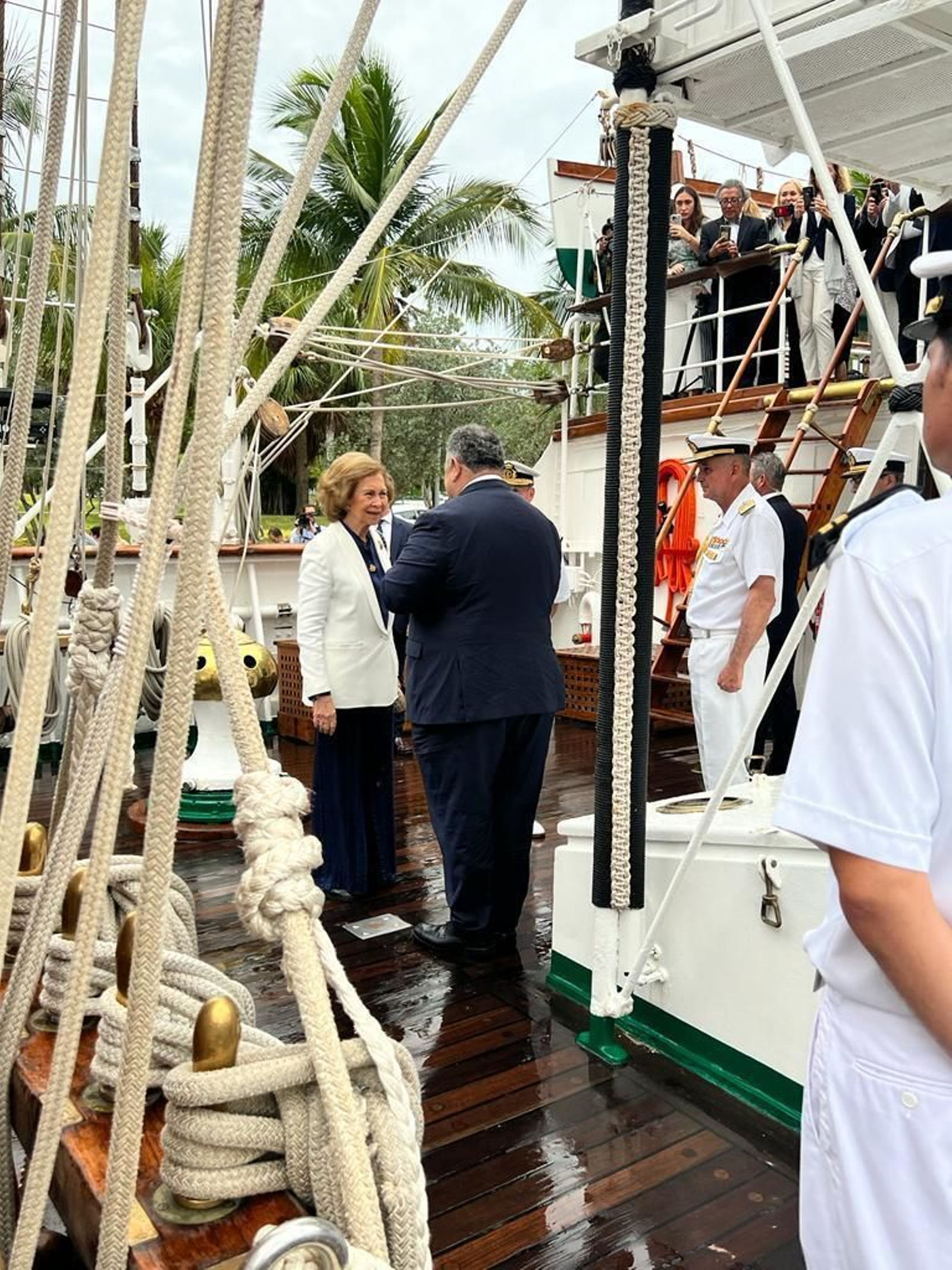 Visita de la Reina Doña Sofía en Miami.