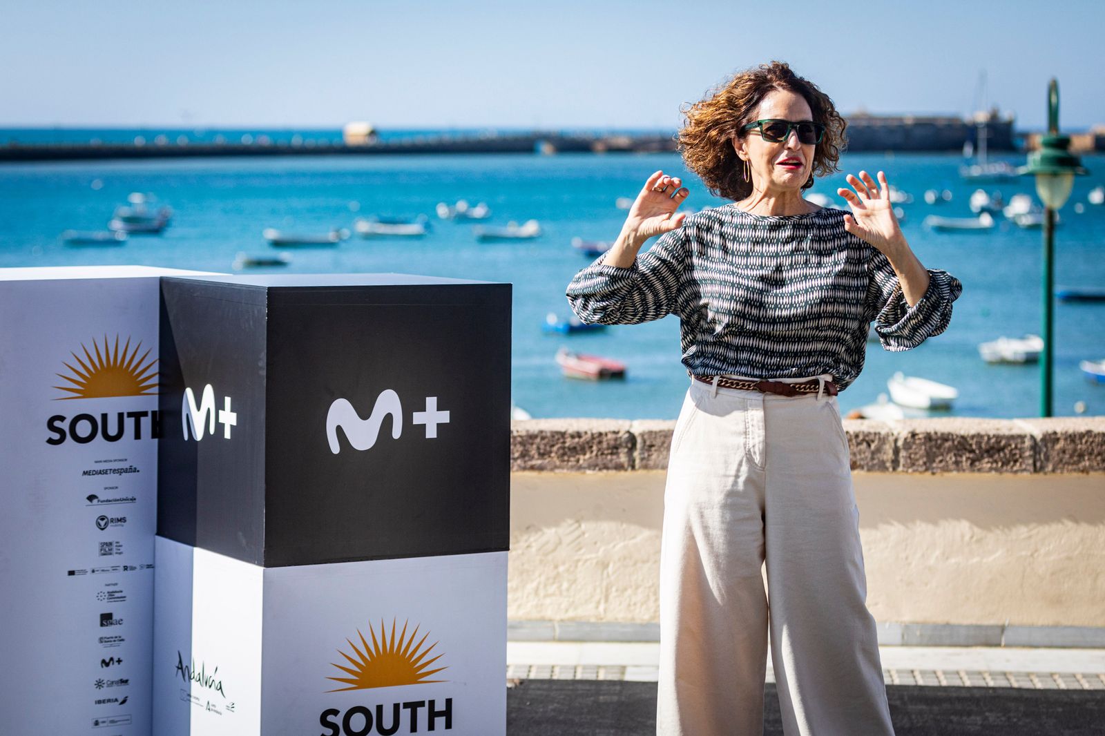 Las imágenes del photocall del Sotuh Festival en La Caleta este domingo: Adriana Ozores y  Los del Río