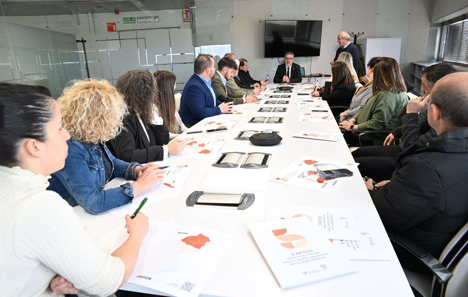 Un momento de la reunión.