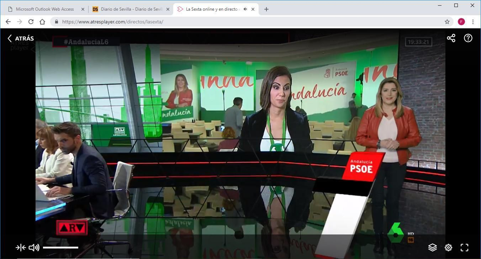 El holograma de Susana Díaz aparece en el plató de 'Al rojo vivo'