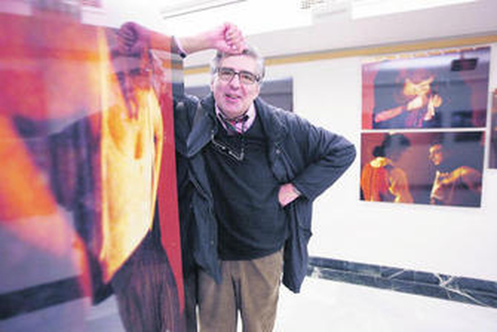 Manuel Falces durante una de sus últimas exposiciones.