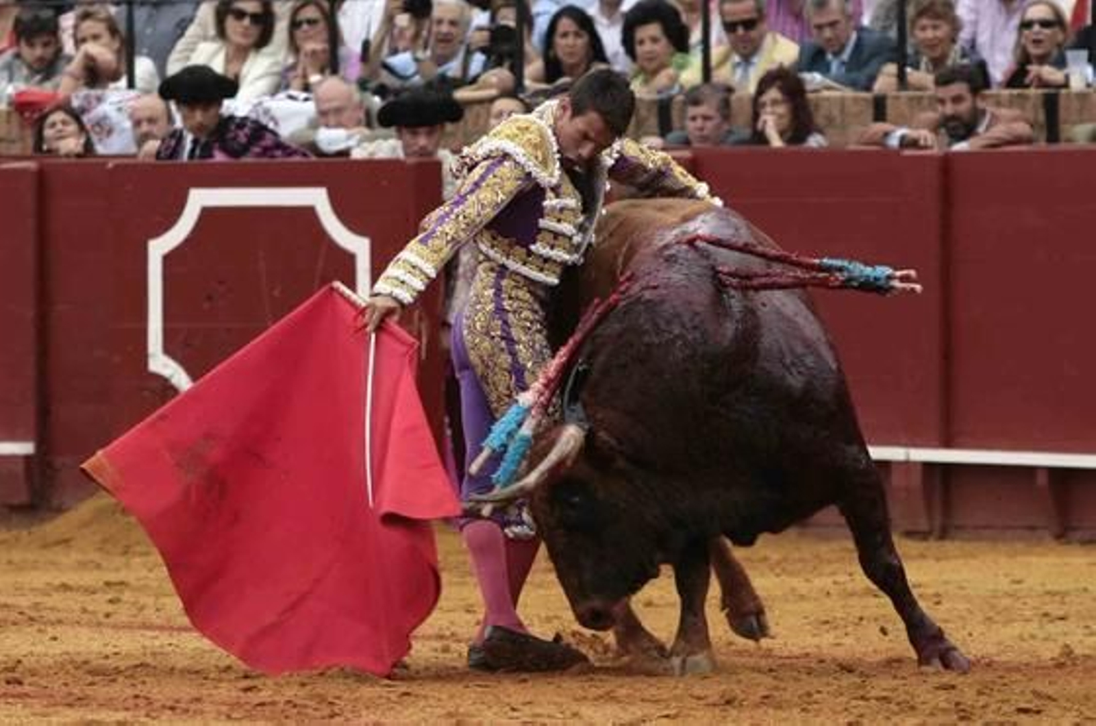 Manzanres regresa en su última tarde tras abrir la Puerta del Príncipe, con el segundo toro de la tarde.

Foto: Juan Carlos Muñoz