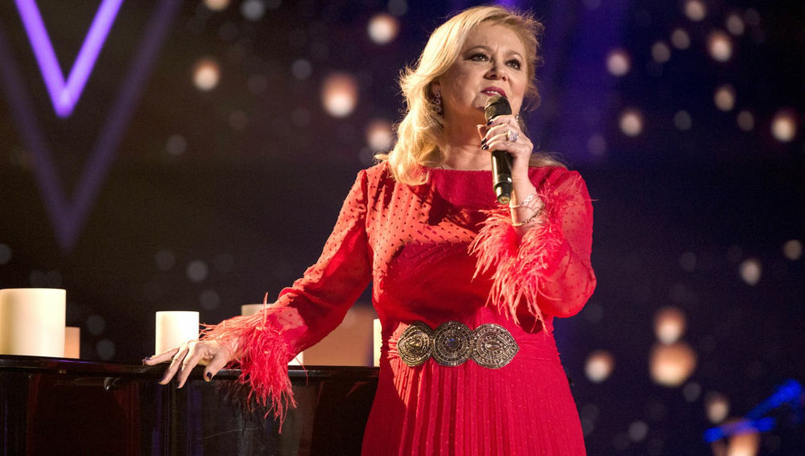 La artista Blanca Villa durante uno de sus conciertos.