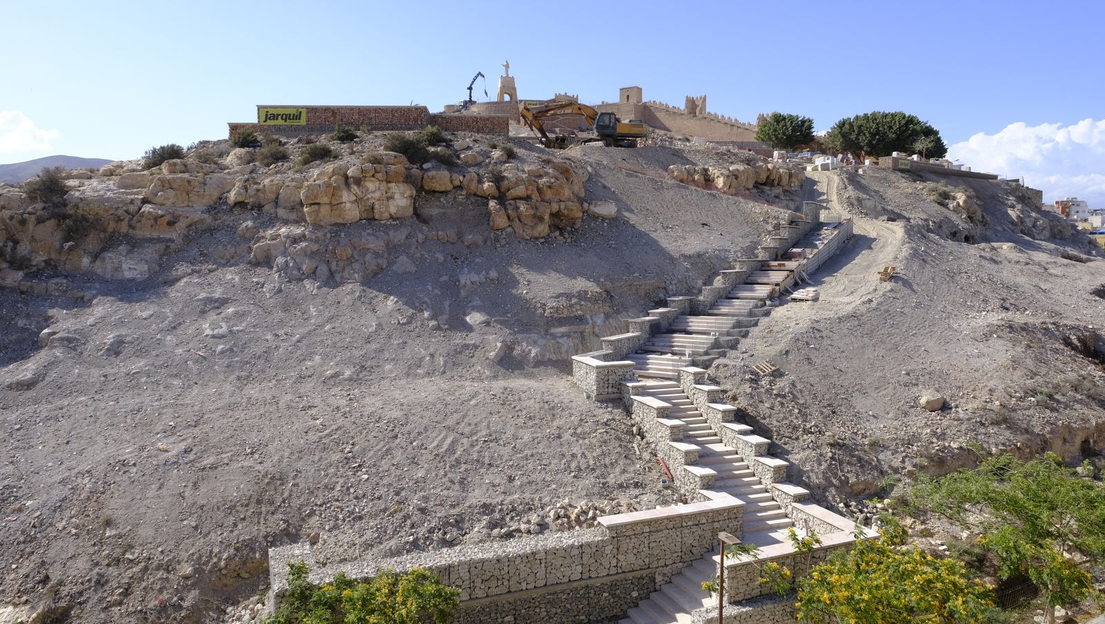Imágenes del avance de las obras en la zona del Cerro de San Cristobal