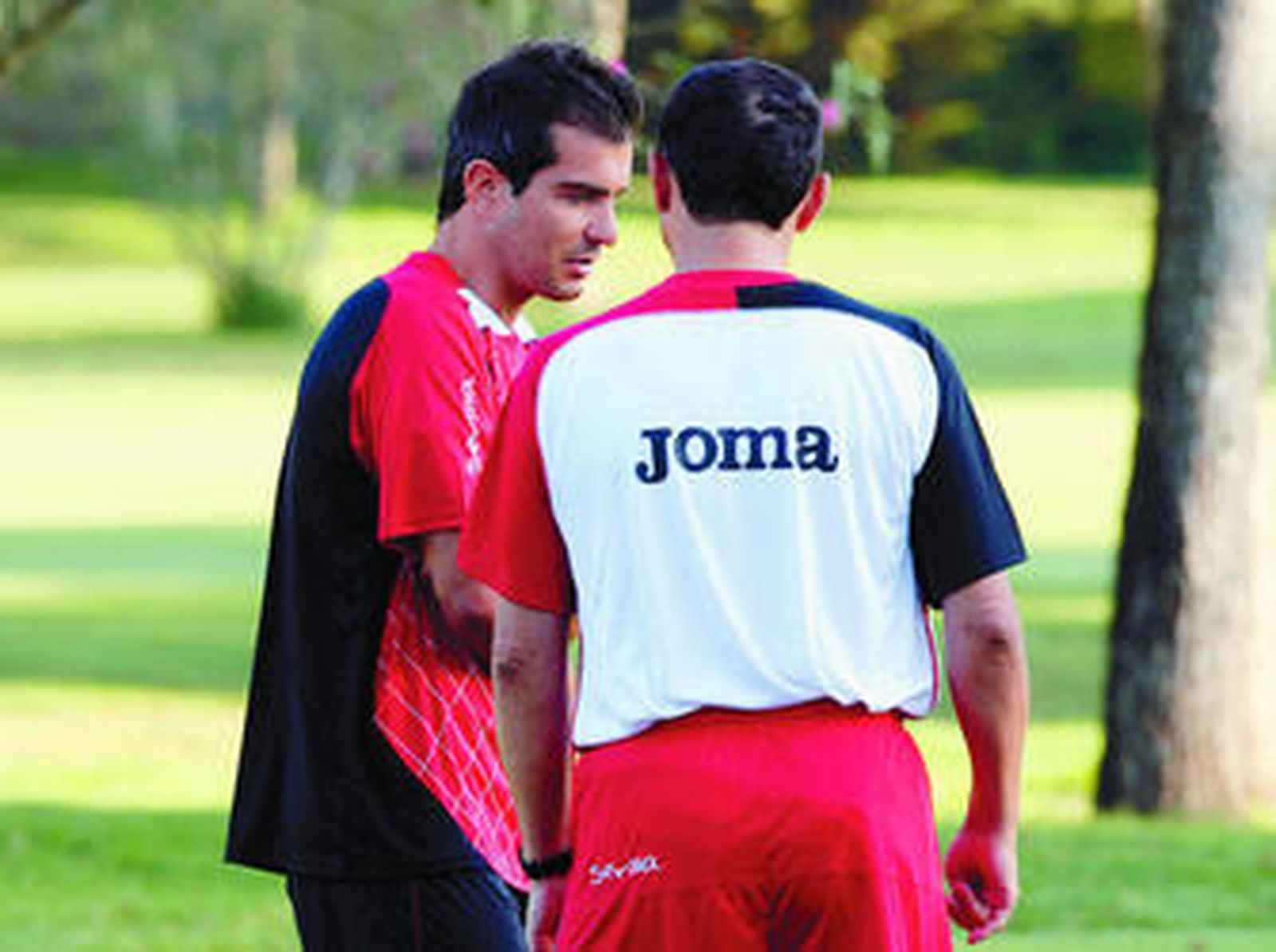 Maresca, con Jiménez en Pineda, antes de decidir quedarse en Sevilla.